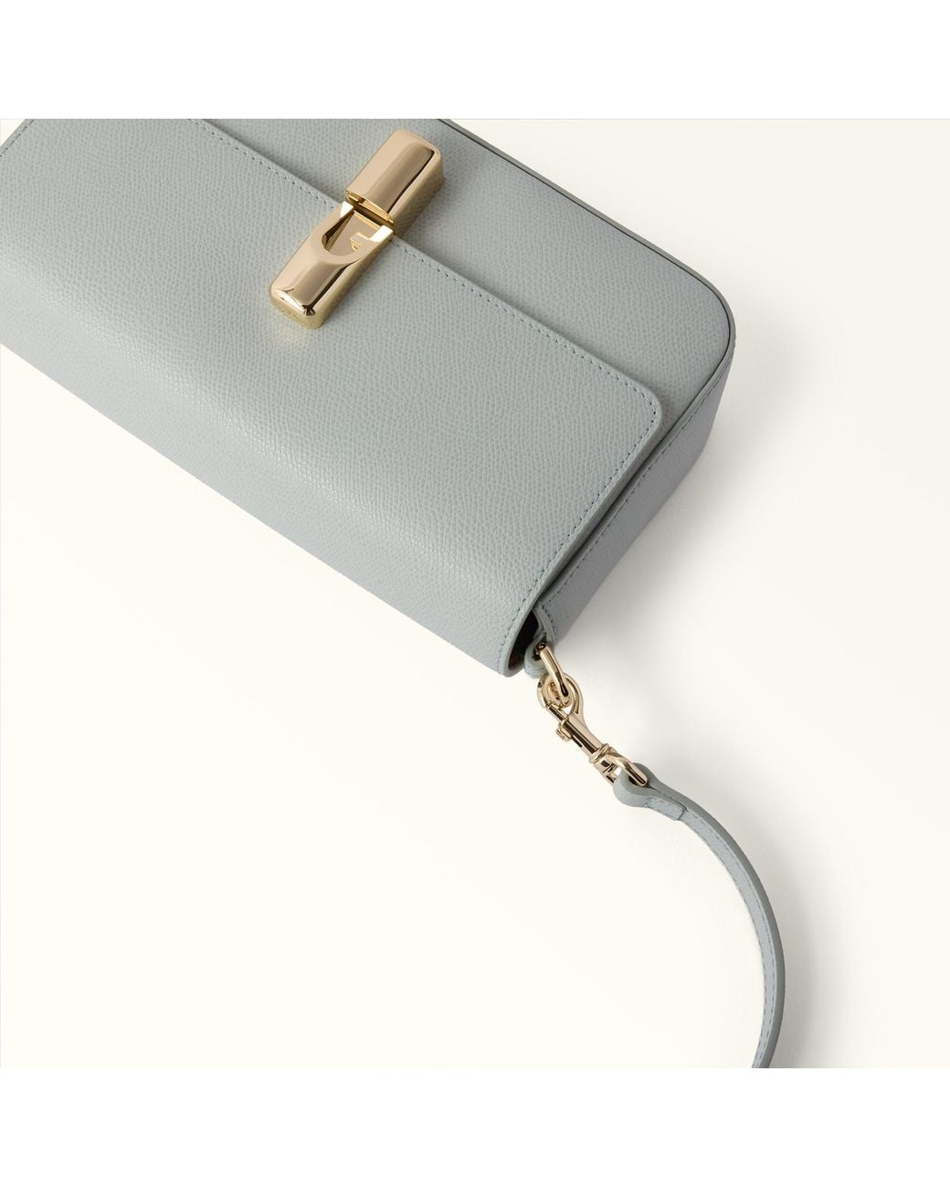 Furla Gray Iride Crossbody Nebbia Textured Leather