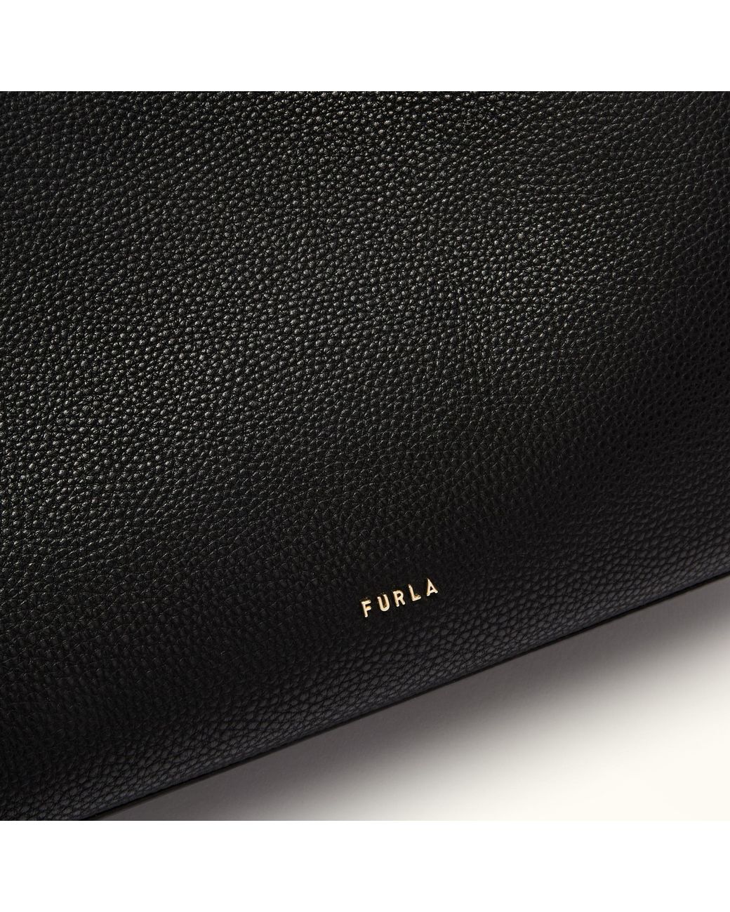 Furla Ava Tote Nero Double Pebble Calf Leather in Black | Lyst