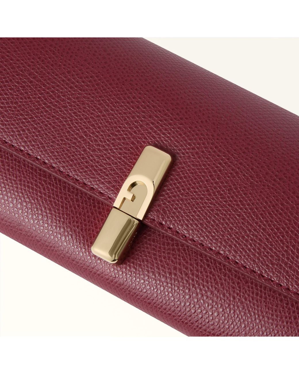 Furla Purple Iride Continental Wallet Ciliegia D Textured Leather