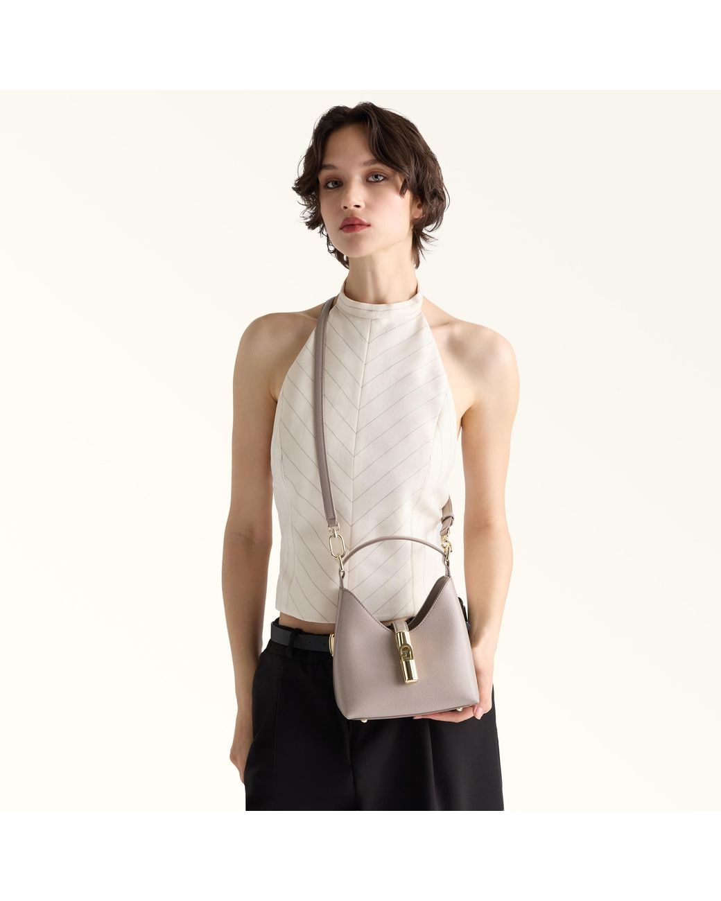 Furla Natural Iride Mini Bag Cachemire Textured Leather