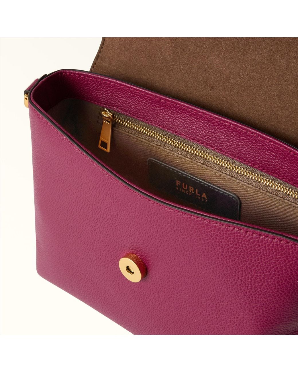 Furla Purple Moonlight Top Handle Rododendro Night Calf Leather