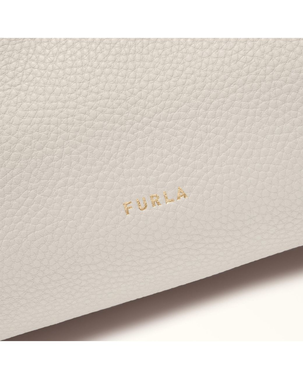 Furla Natural Aura Bucket Bag Perla E Keria Grained Calf Leather