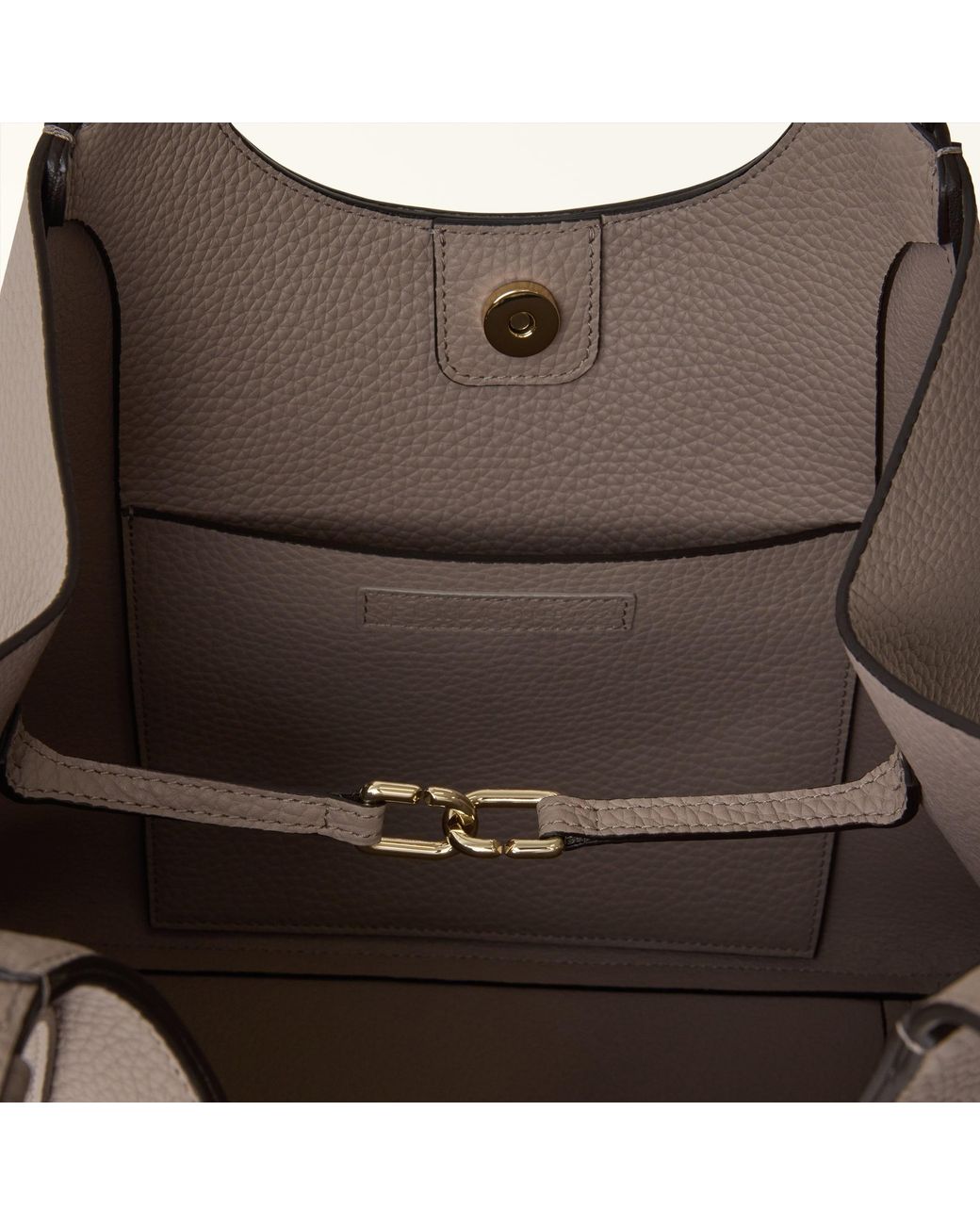 Furla Gray Dora Tote Cachemire Nisos Double Grained Leather