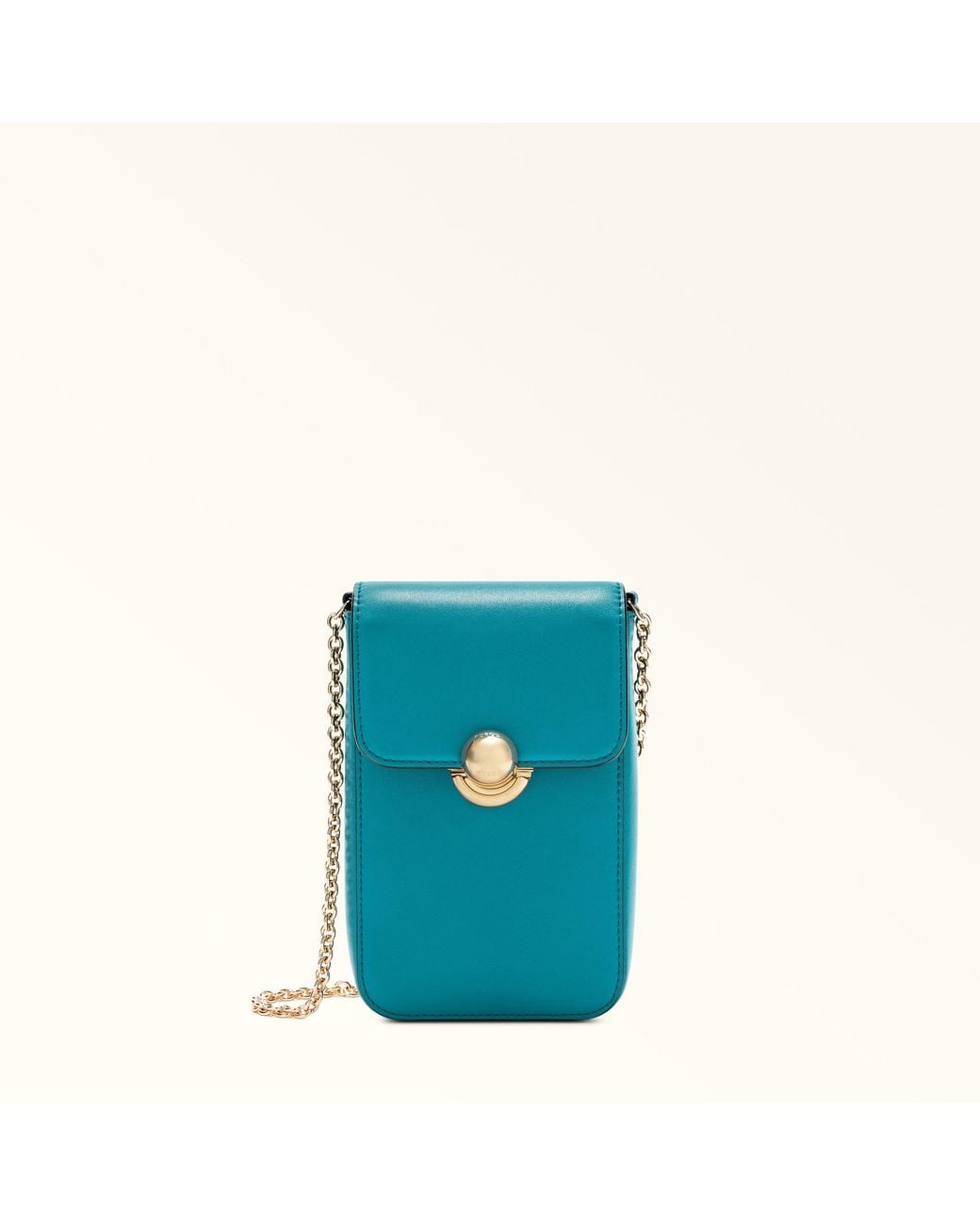 Furla Blue Sfera Vertical Crossbody Amatore Sidney Calf Leather