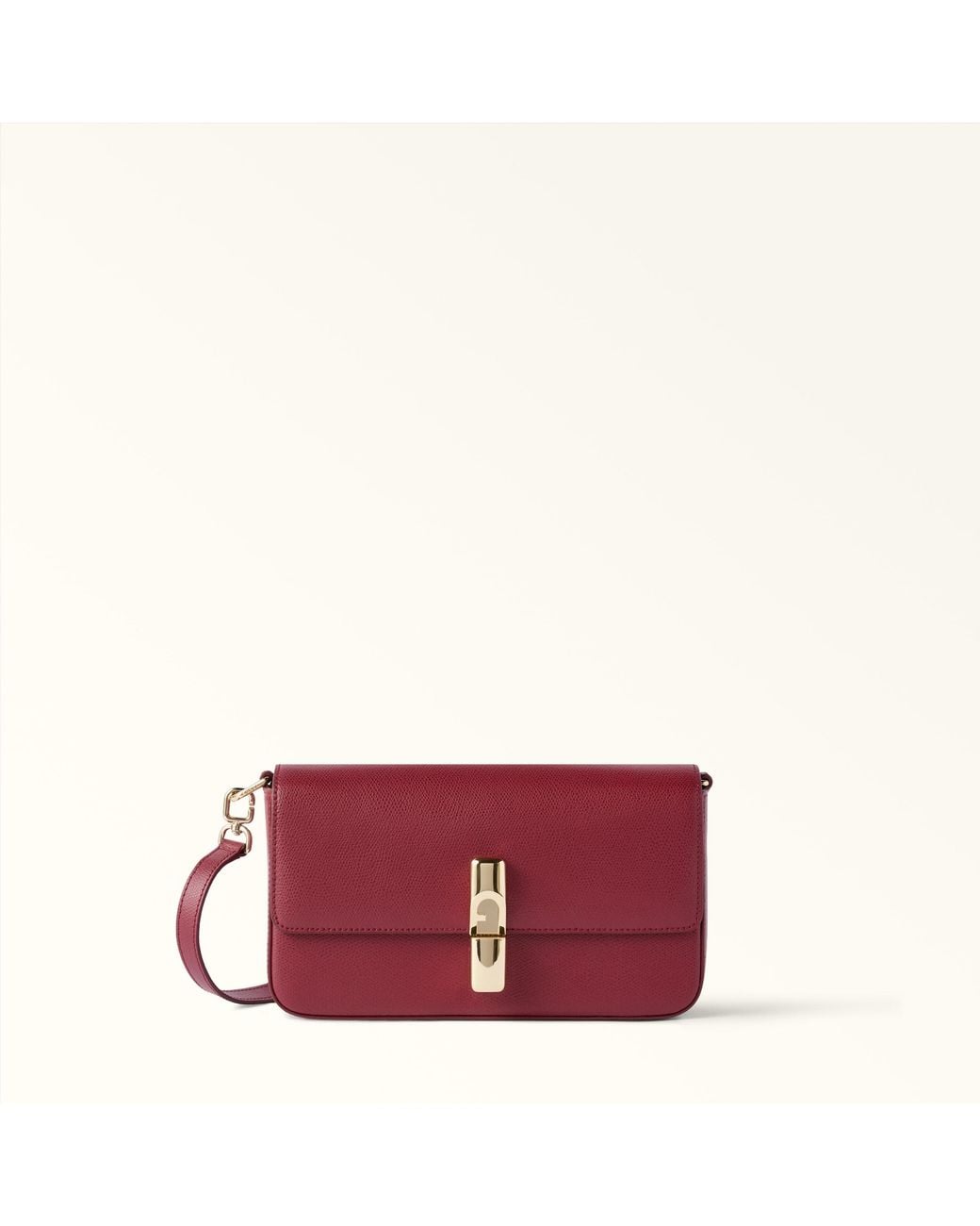 Furla Iride Crossbody Ciliegia D Textured Leather