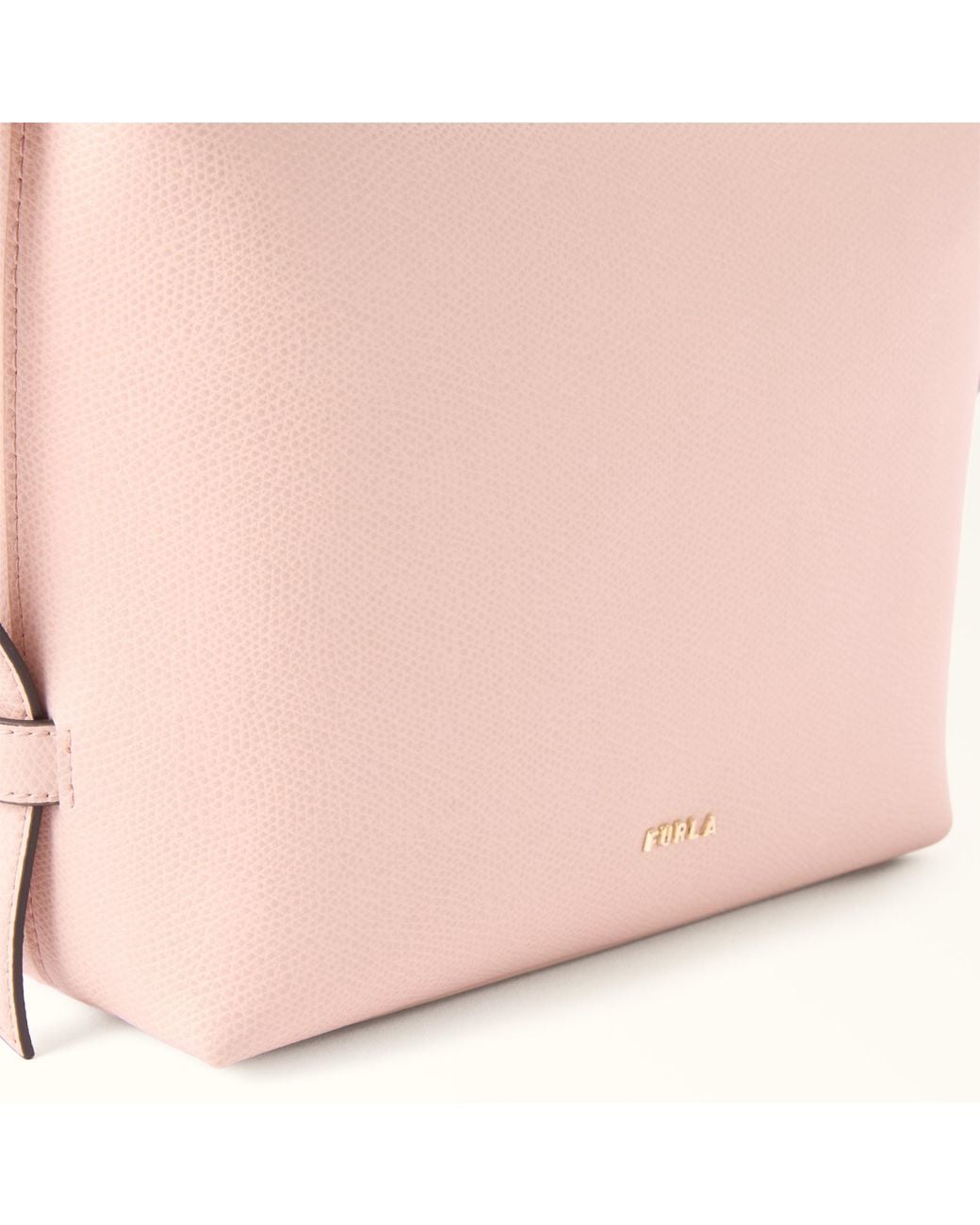 Furla Pink Tonie Shoulder Bag Xl Anemone Ares Soft Textured Leather