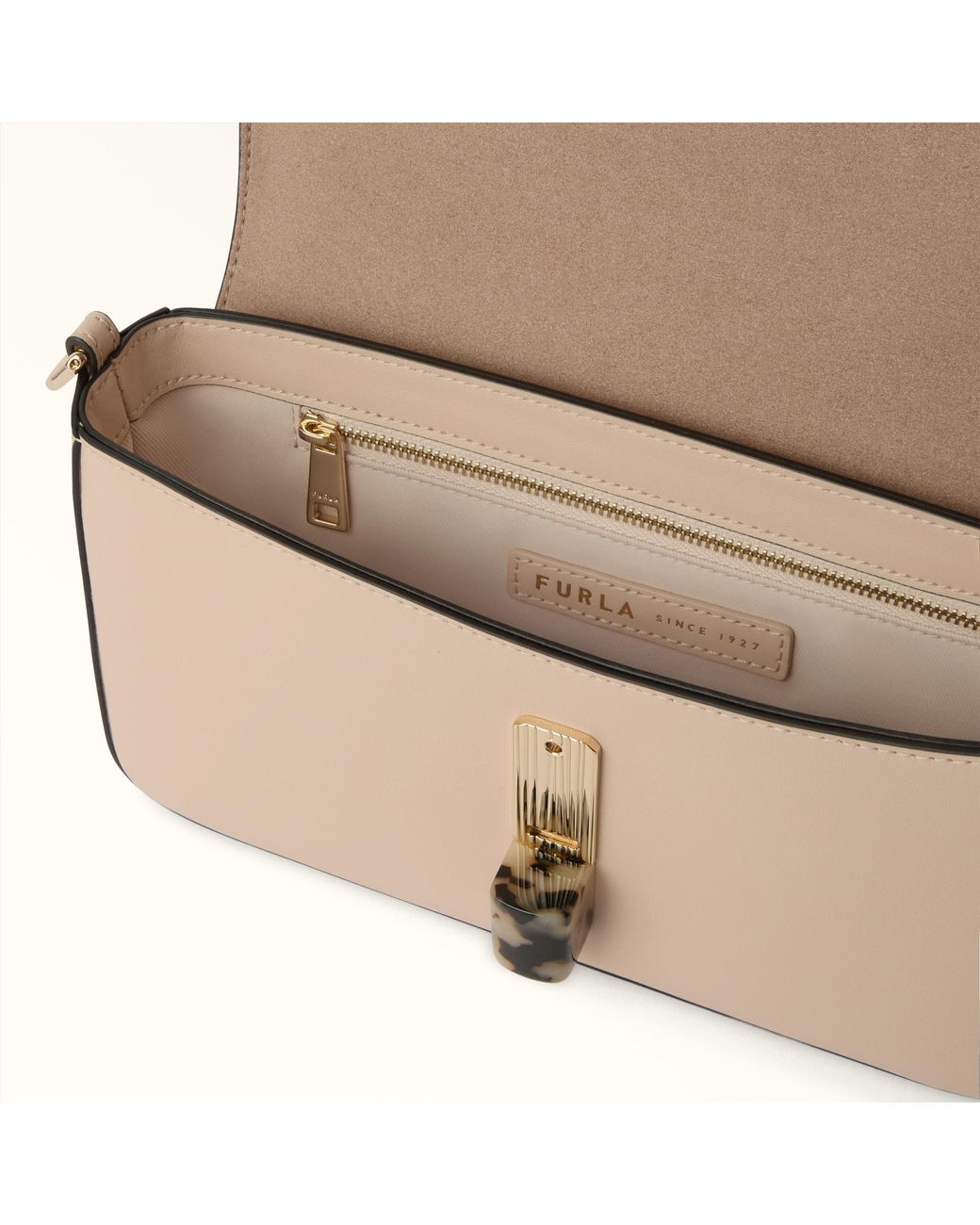 Furla Natural Iride Crossbody Cotone G Sidney Calf Leather