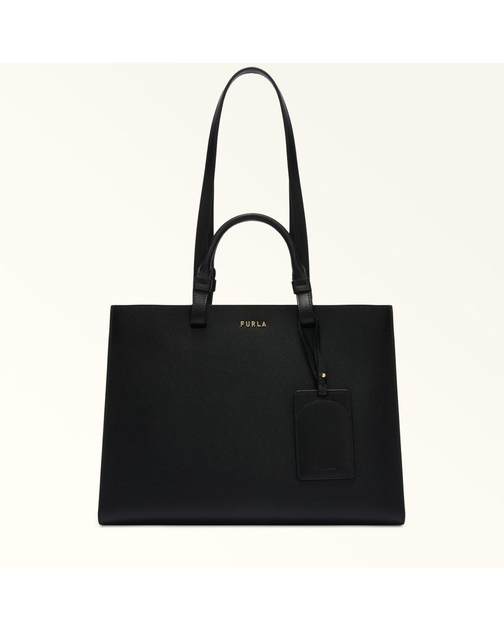Furla Black Deva Tote Nero Andromeda Calf Leather