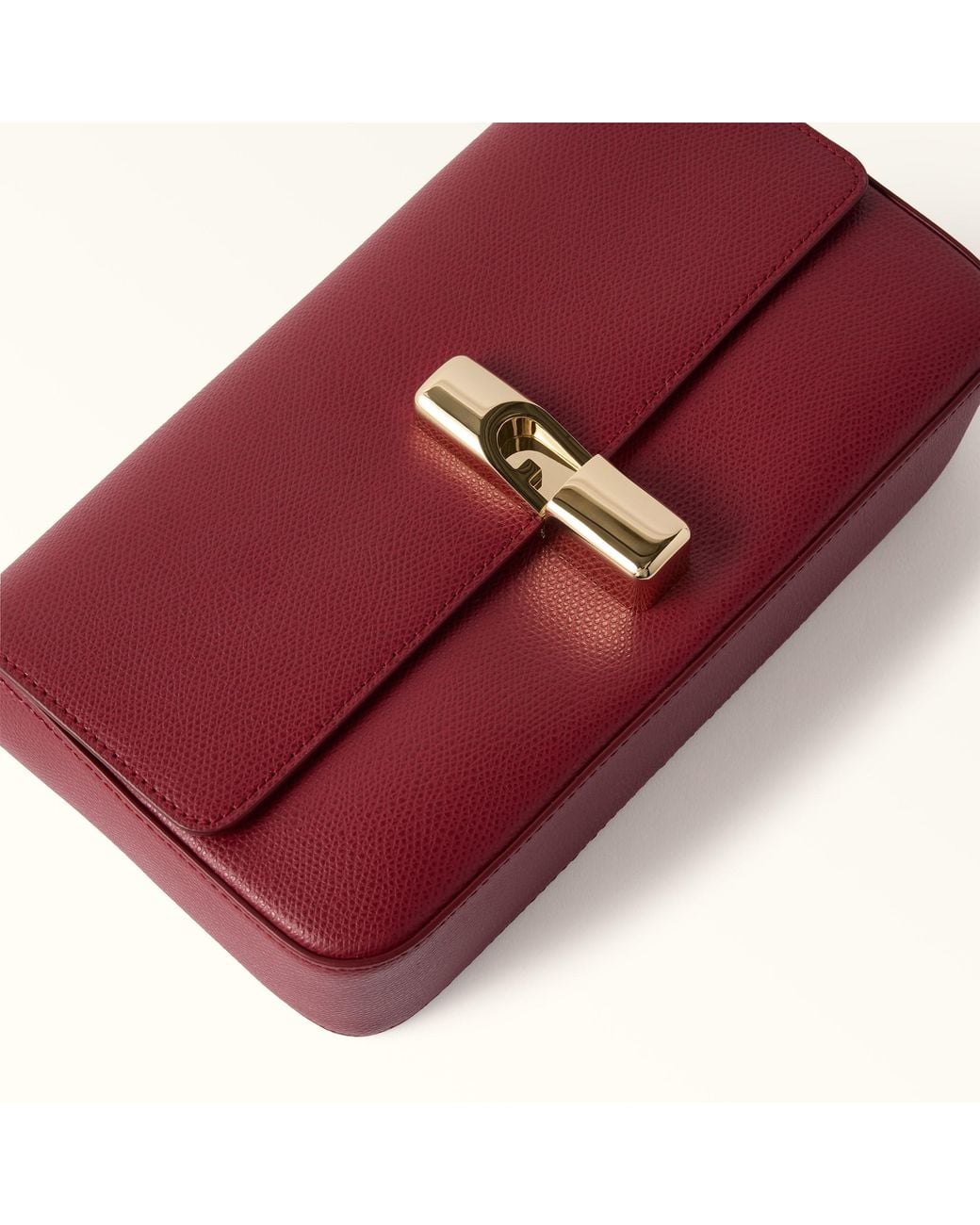 Furla Iride Crossbody Ciliegia D Textured Leather