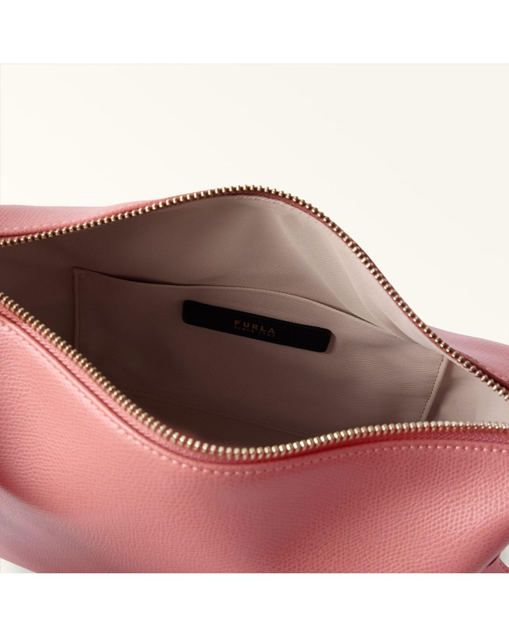 Furla Pink Tonie Shoulder Bag Xl Rosewood Ares Soft Textured Leather