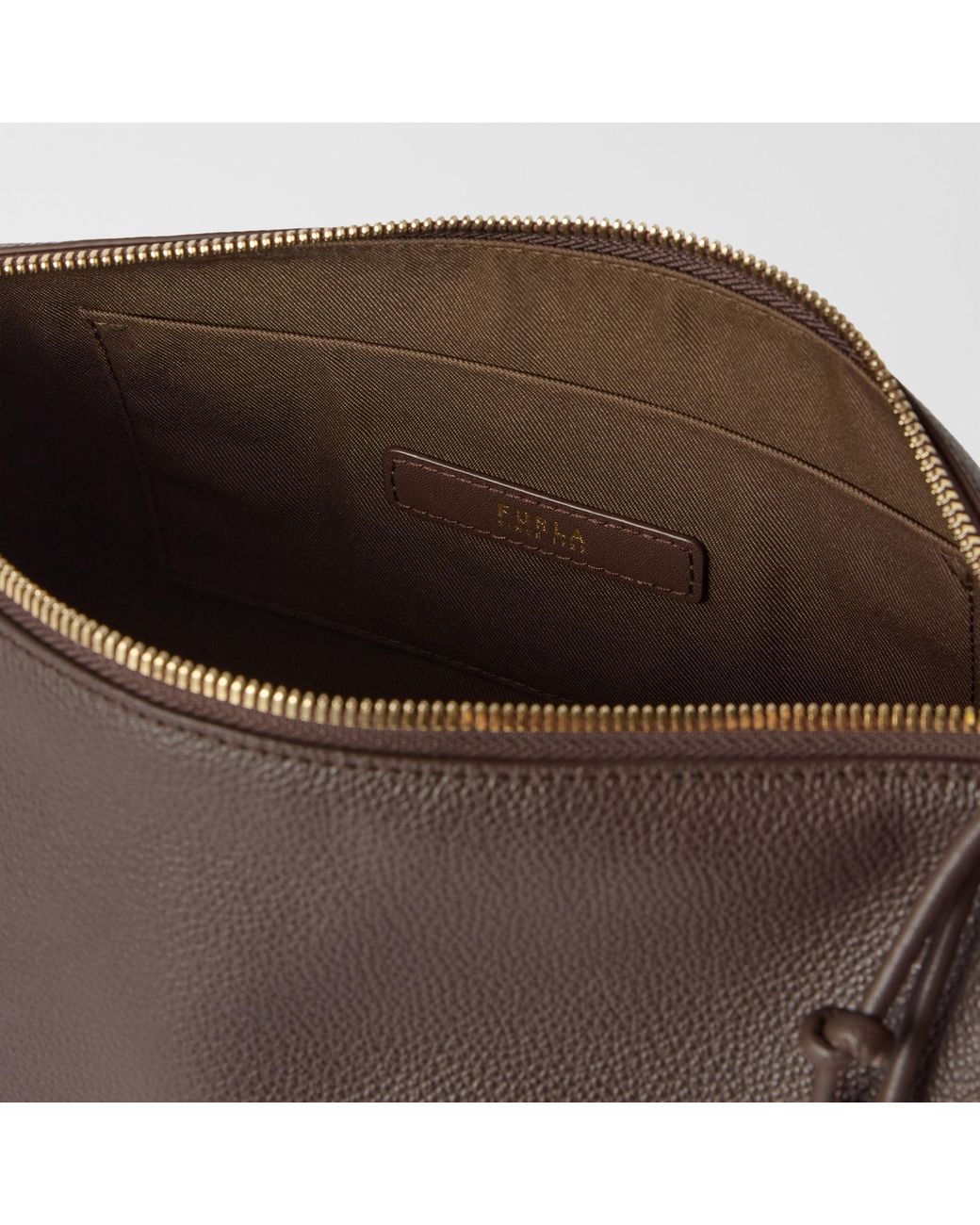 Furla Brown Debby Shoulder Bag Cioccolato Night Calf Leather + Sidney Calf Leather