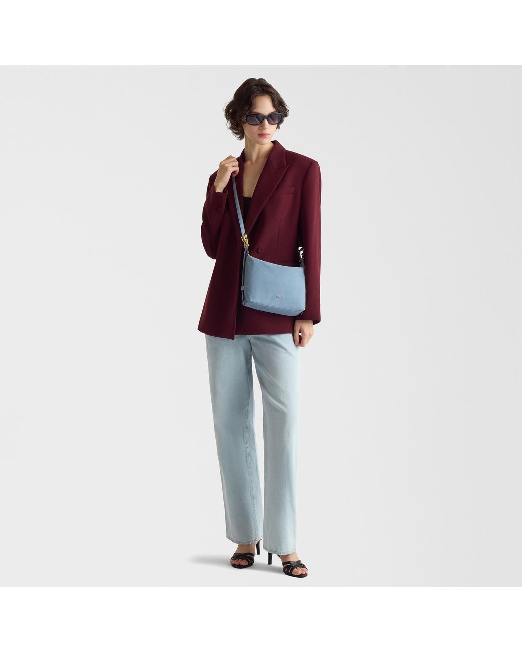 Furla Blue Tonie Mini Bag Xl Toni Carta Da Zucchero Suede