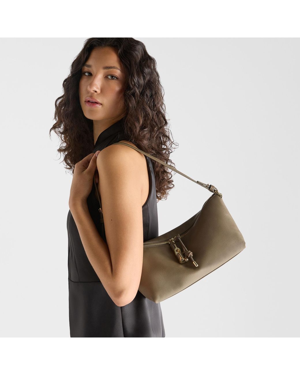 Furla Natural Debby Shoulder Bag Xl Muddy Night Calf Leather + Sidney Calf Leather