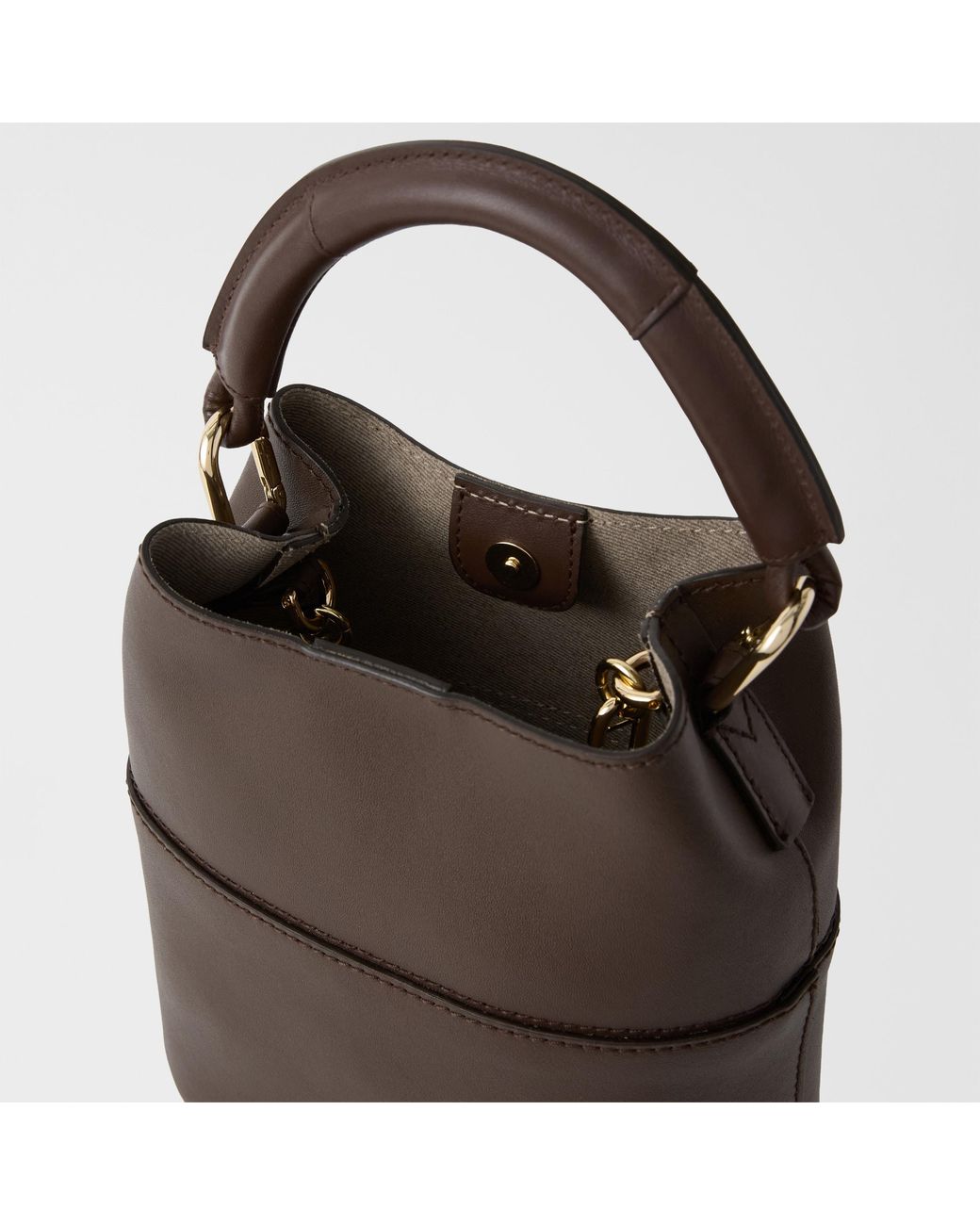 Furla Brown Sfera Mini Bag Espresso Napoli Double Calf Leather