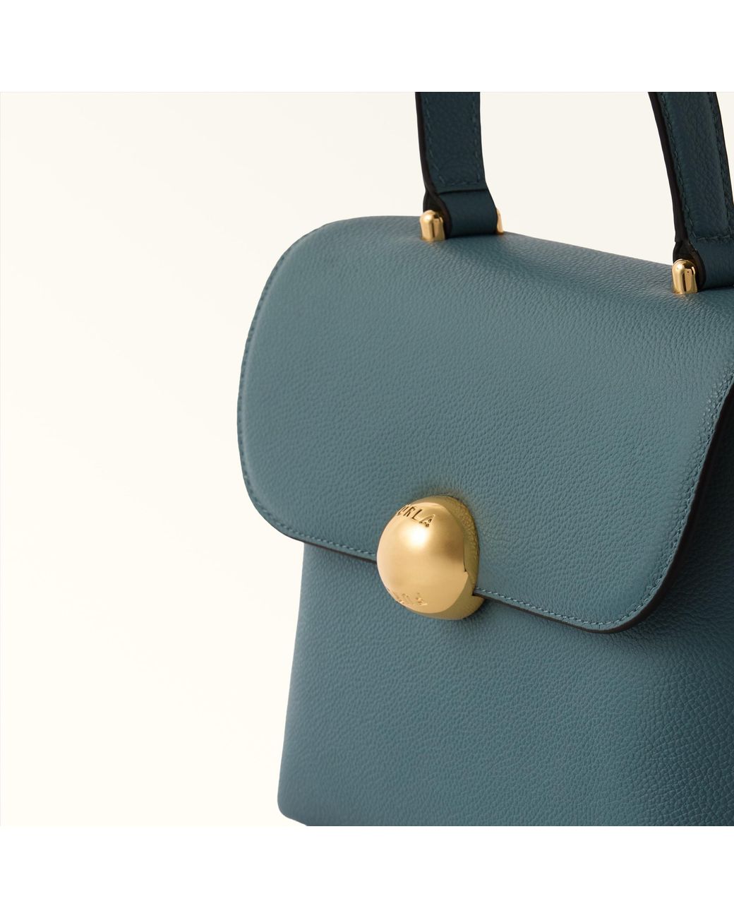 Furla Blue Moonlight Top Handle Cloud Night Calf Leather