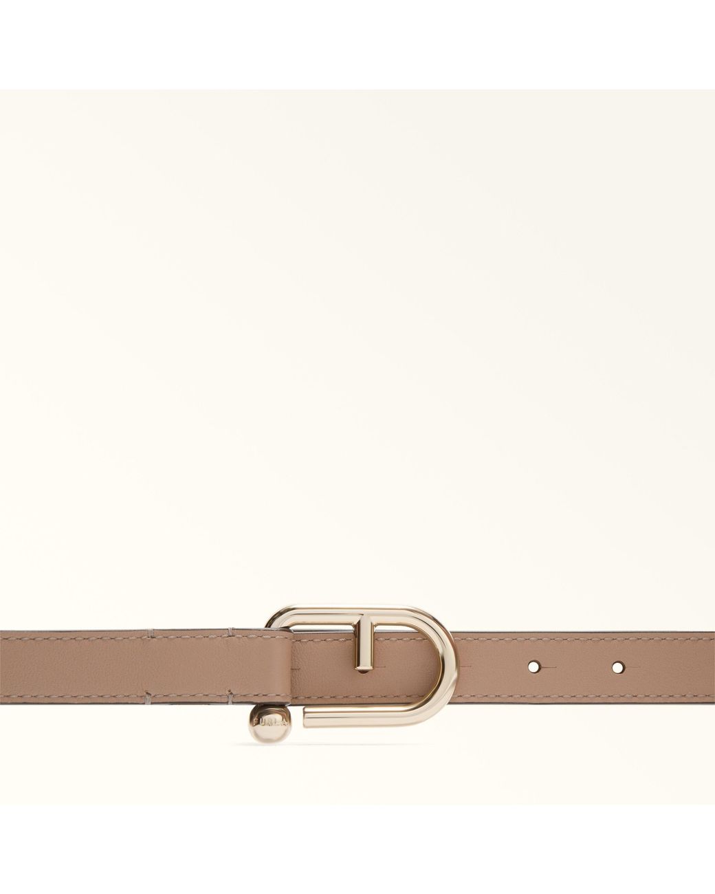 Furla Brown Nuvola Fixed Belt Greige Claris Lux Calf Leather