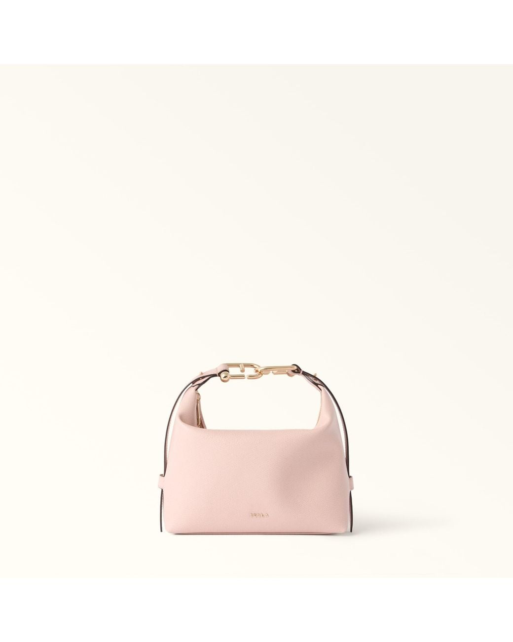 Furla Pink Tonie Shoulder Bag Xl Anemone Ares Soft Textured Leather