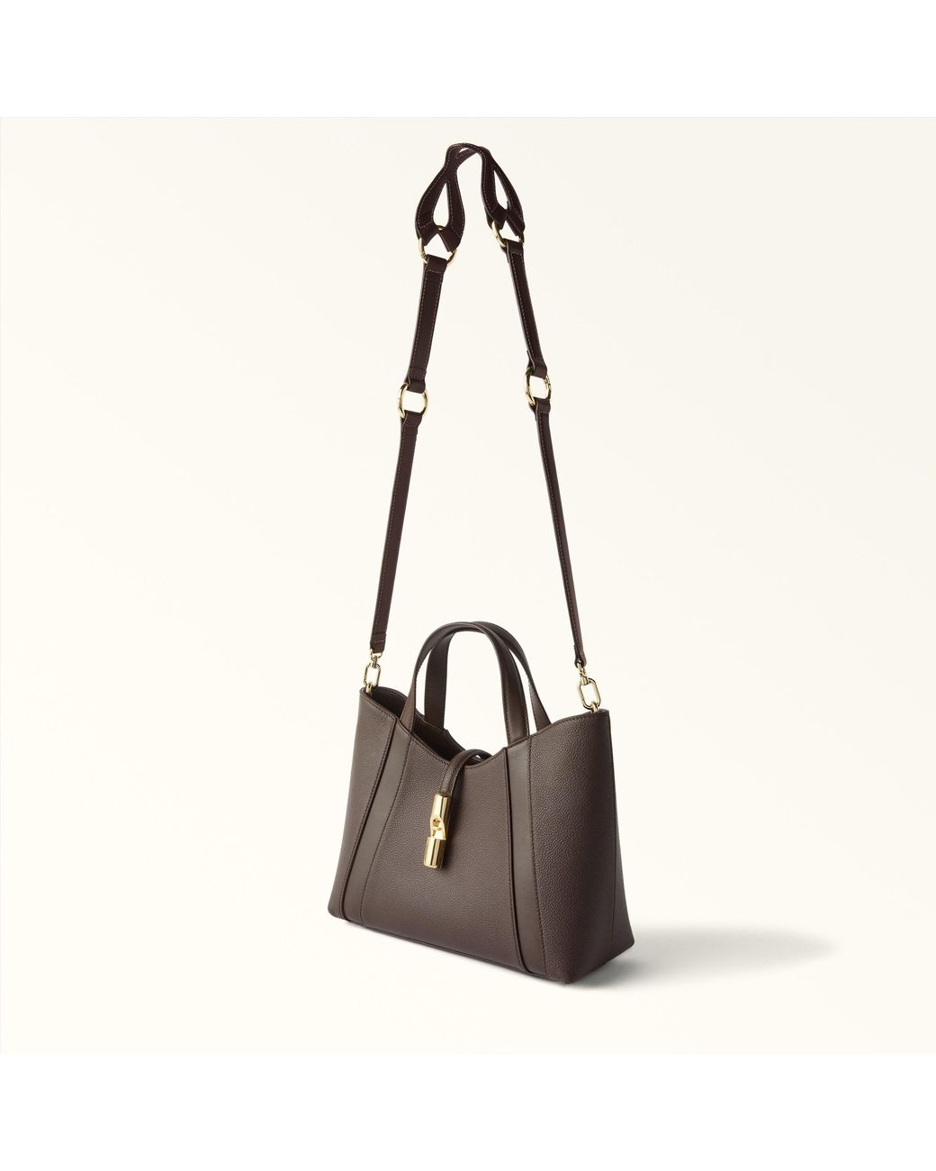 Furla Natural Fiona Shoulder Strap Cioccolato Sidney Calf Leather