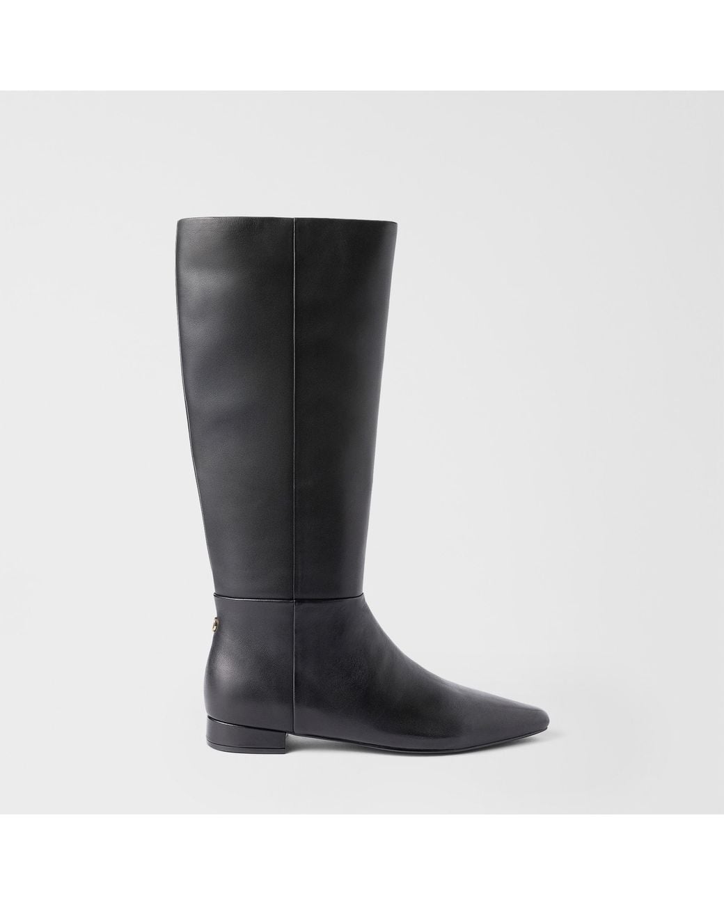 Furla Black Dora High Boots Nero Smooth Leather