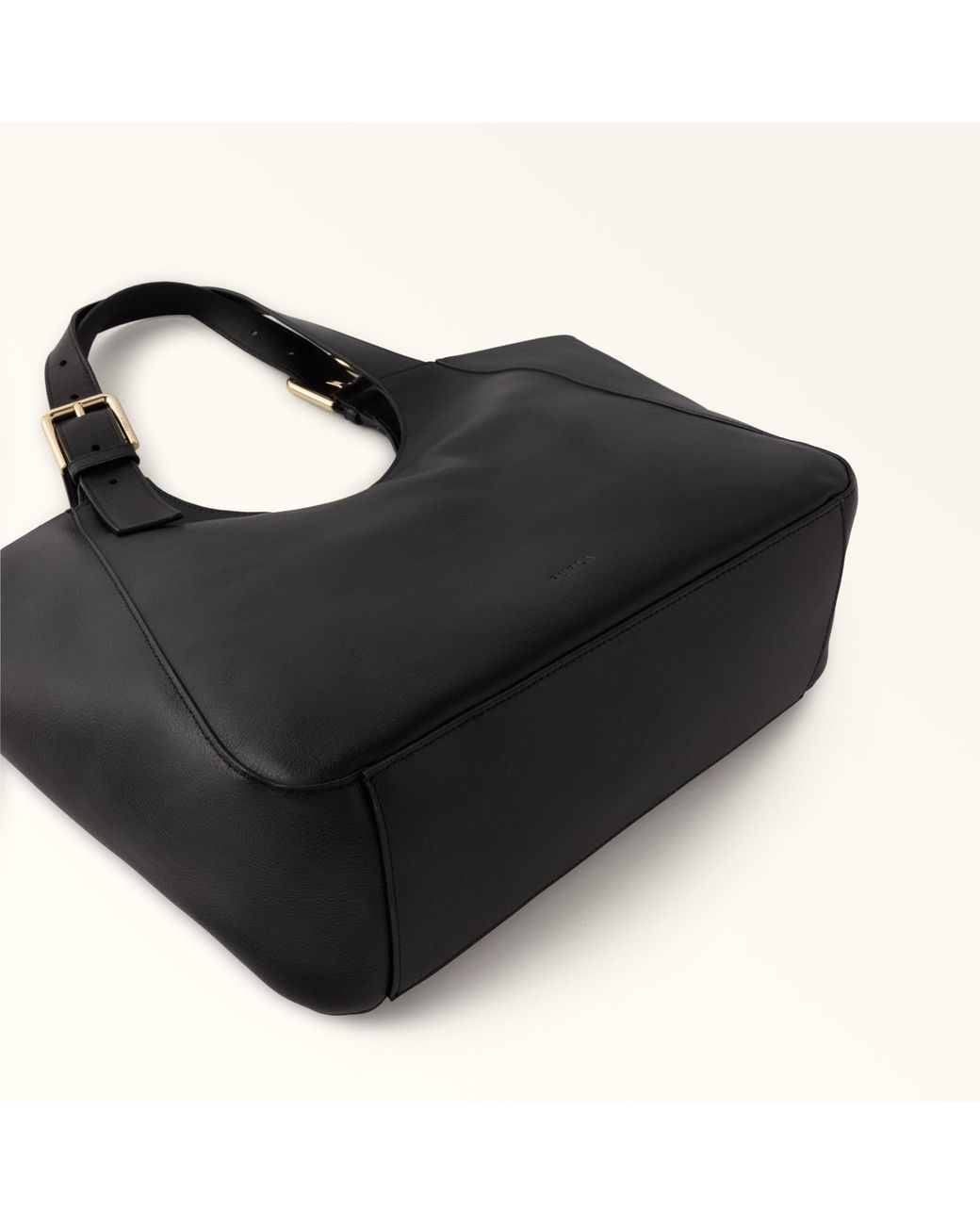 Furla Black Dora Tote Nero Smith Calf Leather