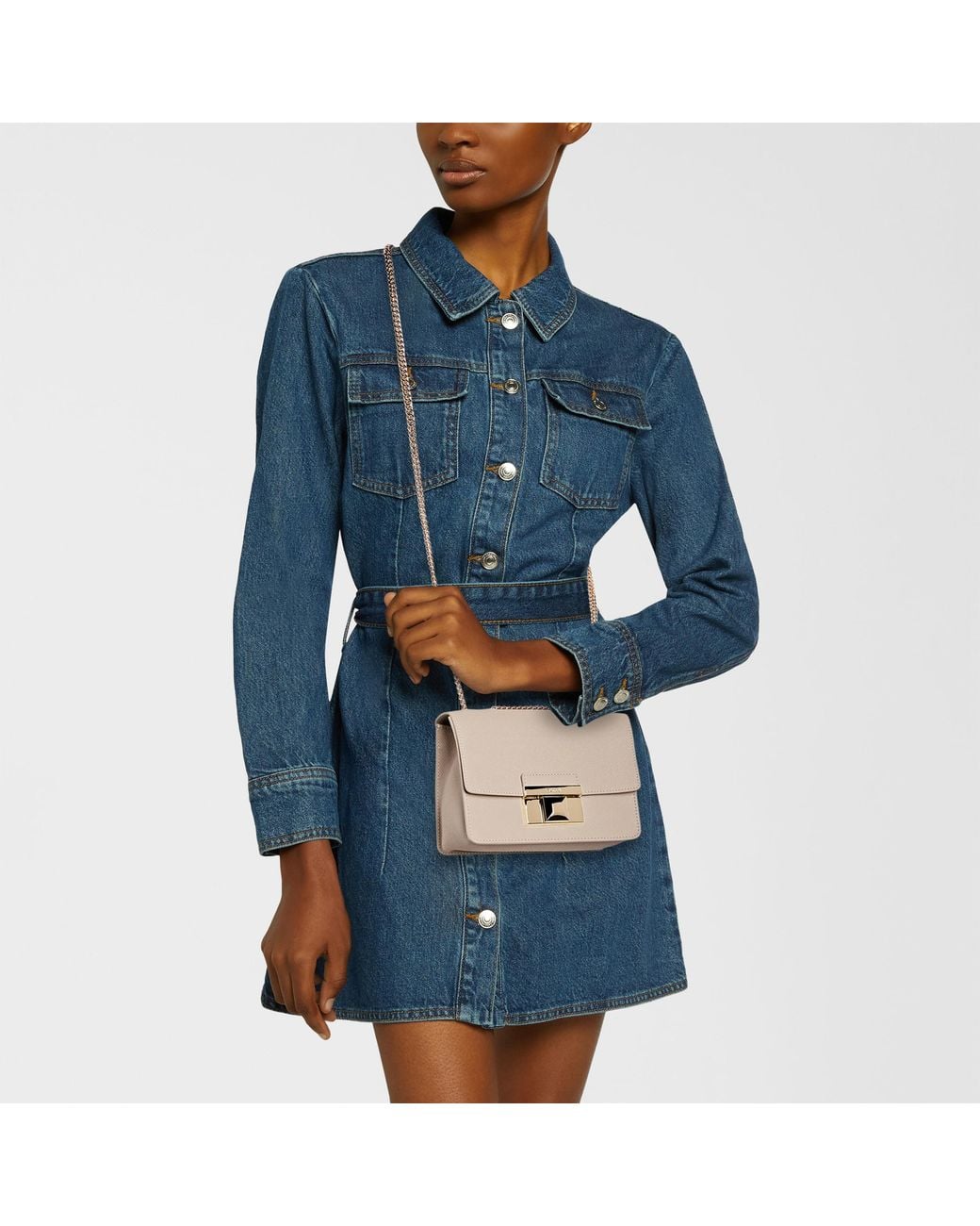 Furla Natural Venere Crossbody Perla E Andromeda Calf Leather