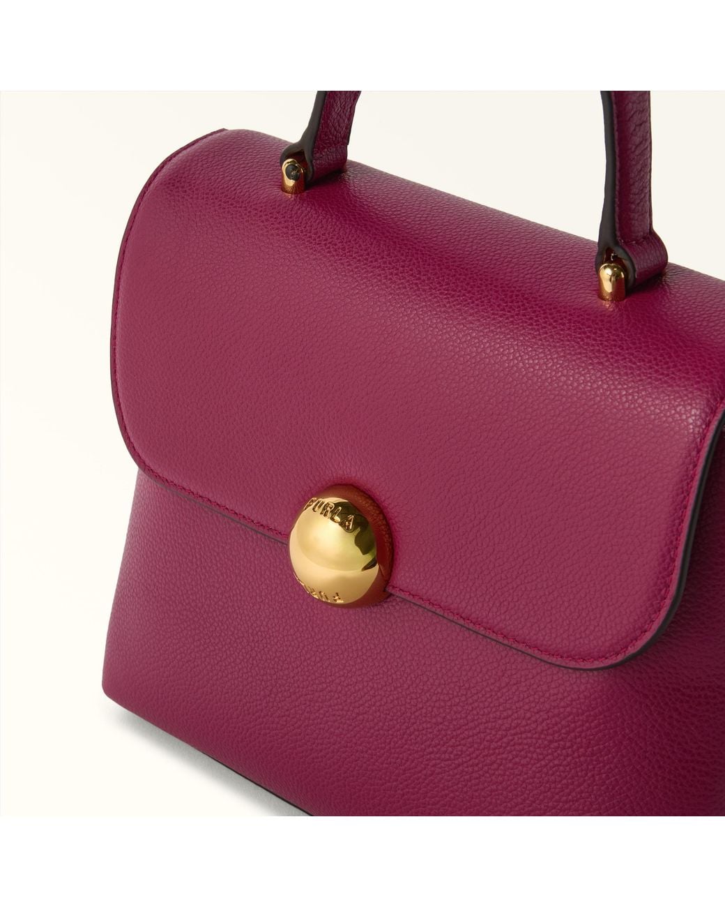 Furla Purple Moonlight Top Handle Rododendro Night Calf Leather