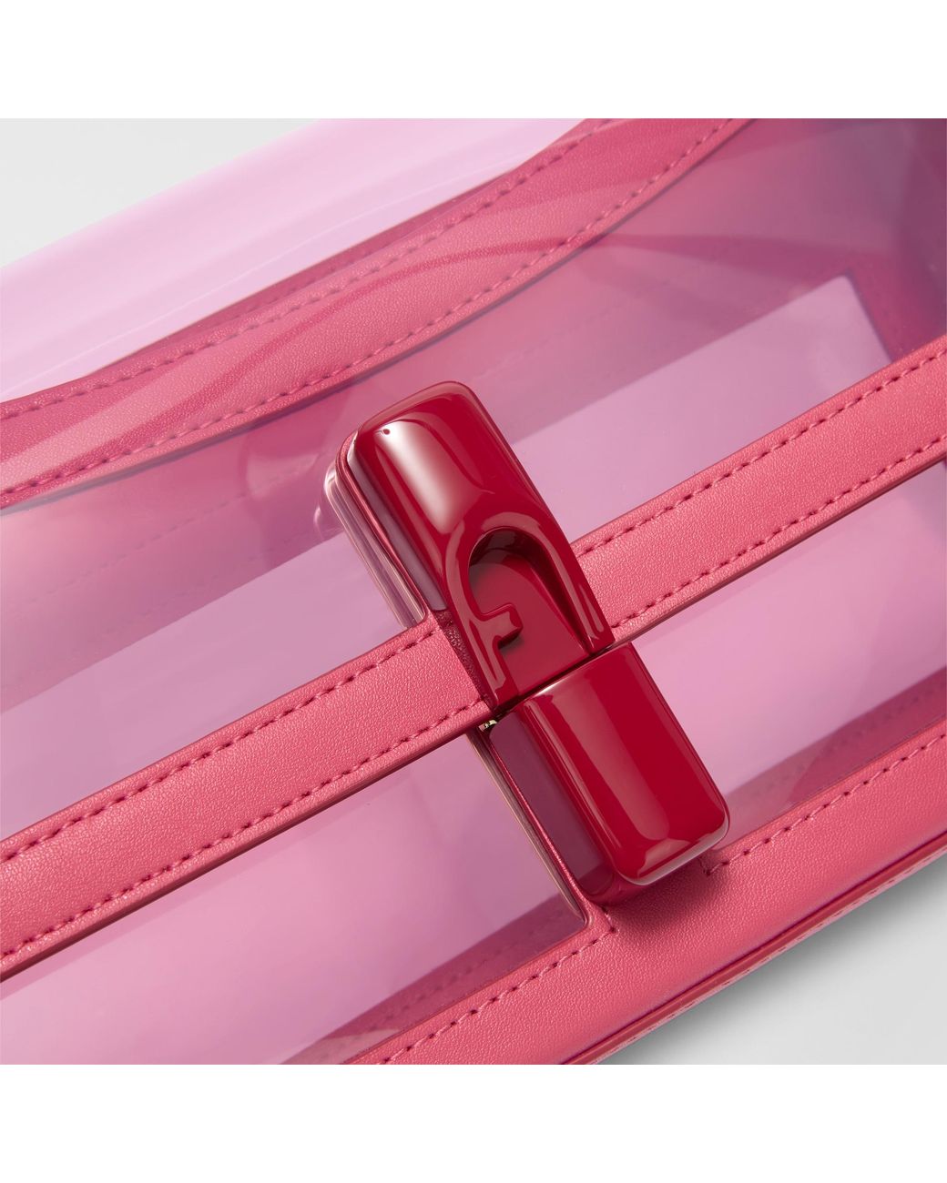Furla Pink Iride Crossbody Toni Velvet Tpu Fabric + Sidney Calf Leather