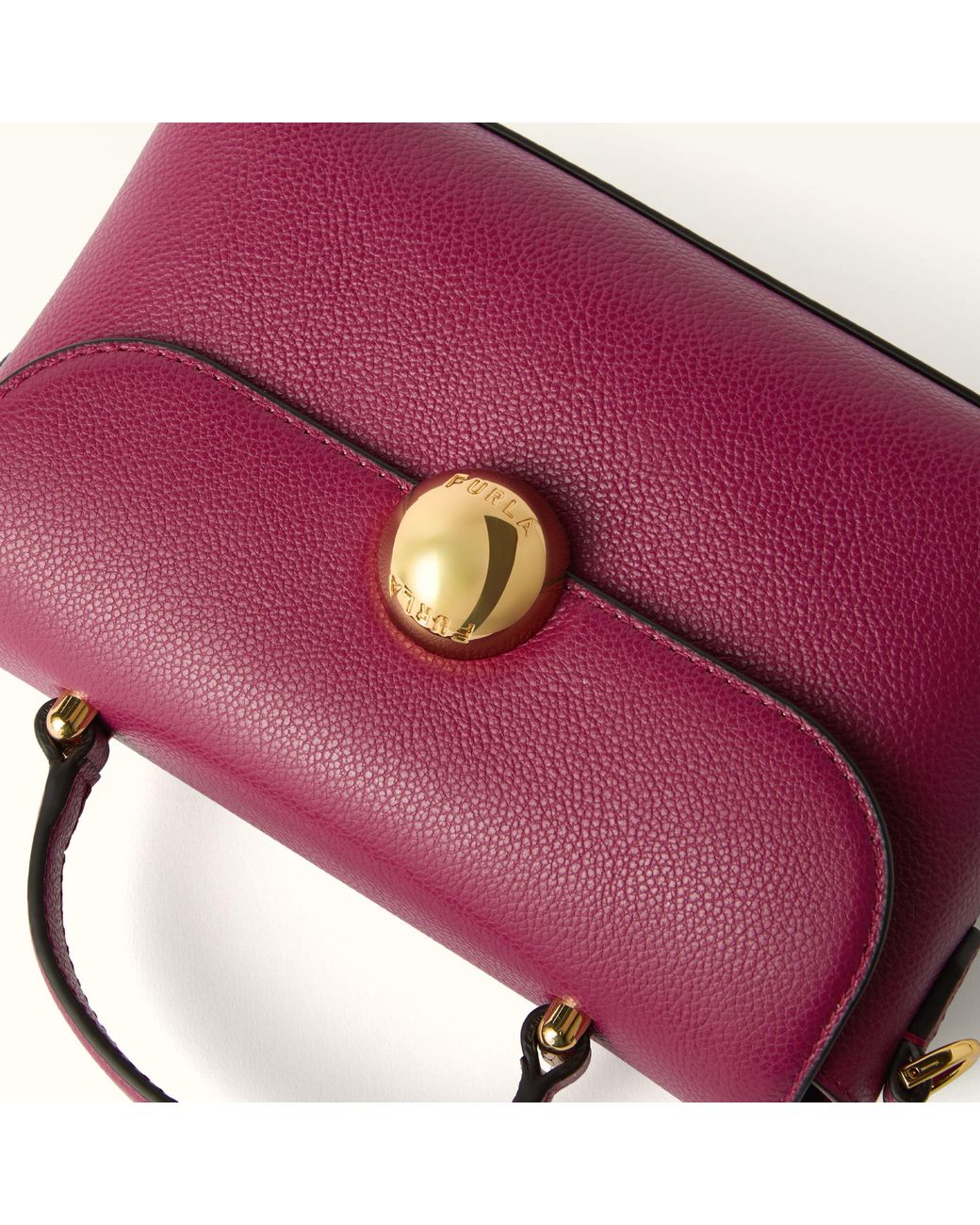 Furla Purple Moonlight Top Handle Rododendro Night Calf Leather
