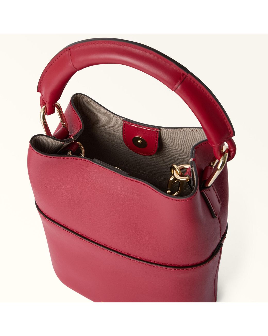Furla Red Sfera Mini Bag Lacca Napoli Double Calf Leather
