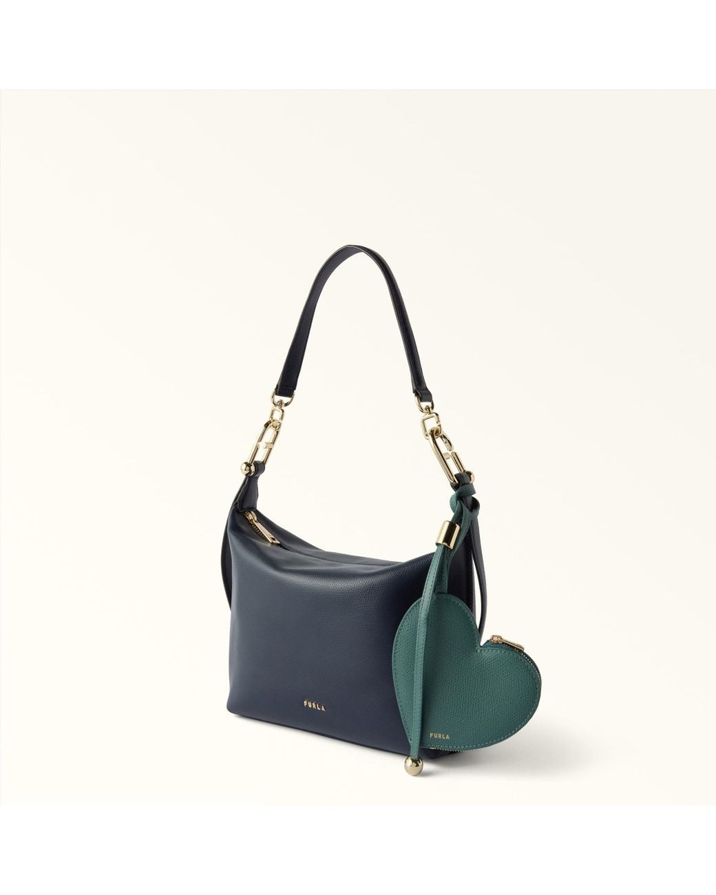 Furla Green Laura Coin Case S Edera Textured Leather