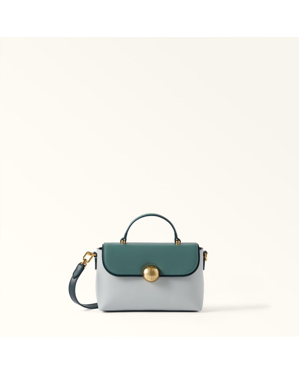 Furla Green Moonlight Top Handle Toni Edera Colourblock Sydney Calf Leather