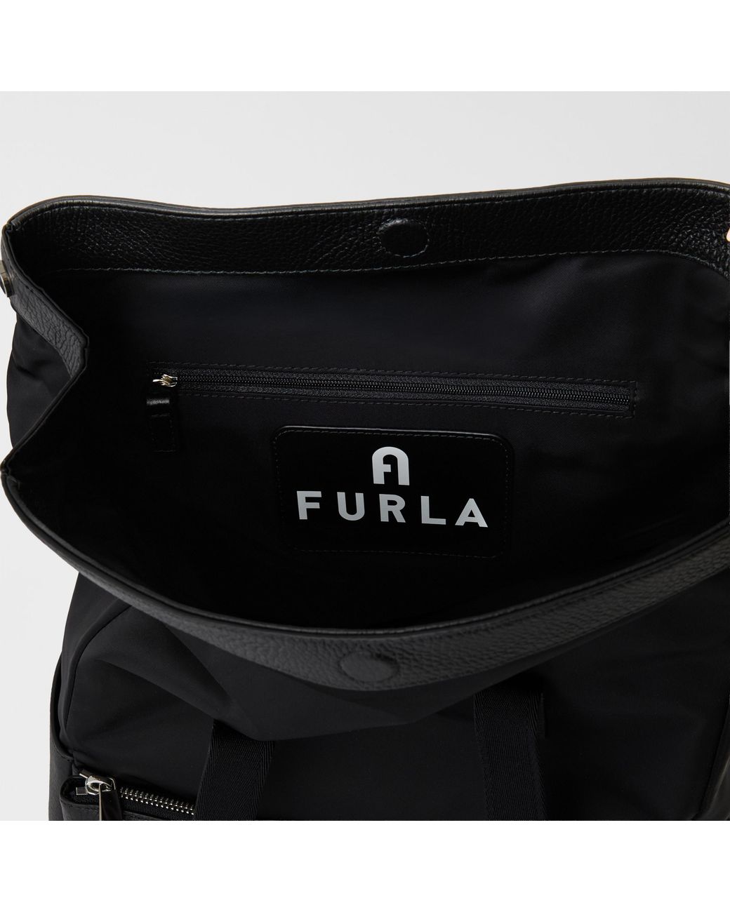 Furla Black Urban Backpack Nero Nylon for men