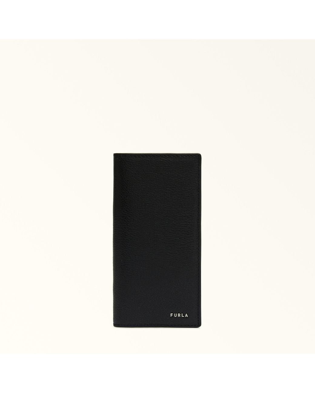 Furla Black Project Continental Wallet Nero Milos Textured Calf Leather for men