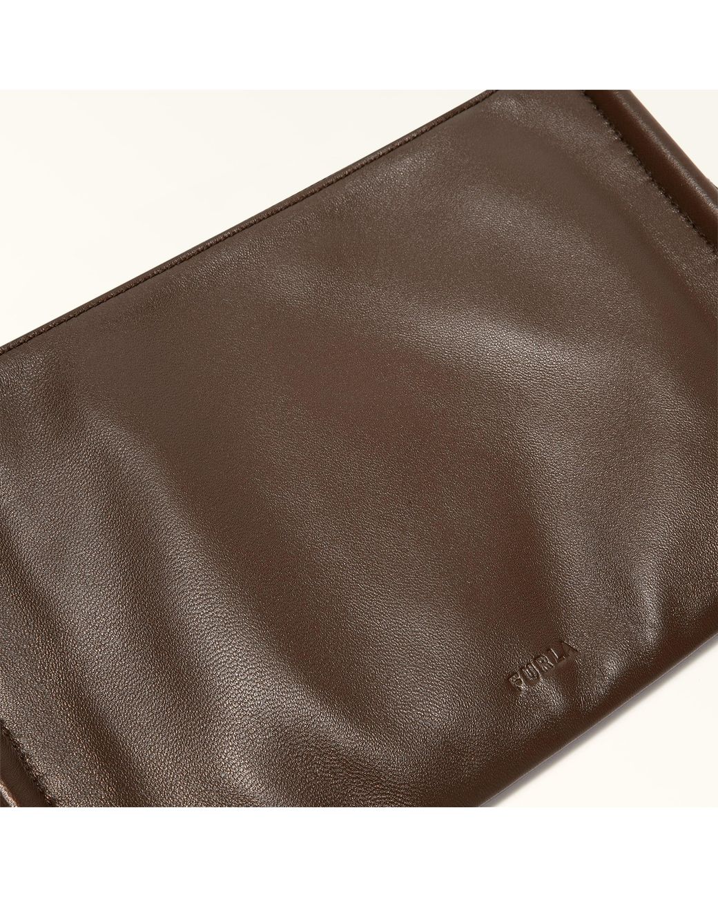 Furla Brown Sfera Soft Shoulder Bag Toni Espresso Nappa Leather + Suede Fringes