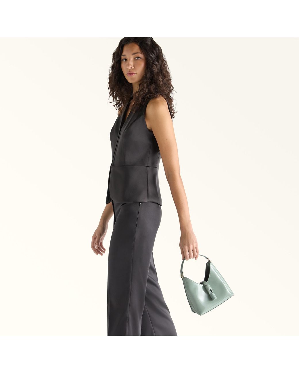 Furla Green Iride Mini Bag Winter Sky Varnished Ares Textured Leather