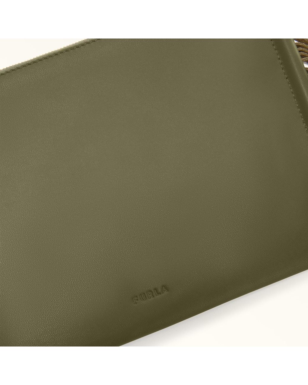 Furla Green Sfera Soft Shoulder Bag Toni Avocado Nappa Leather + Suede Fringes