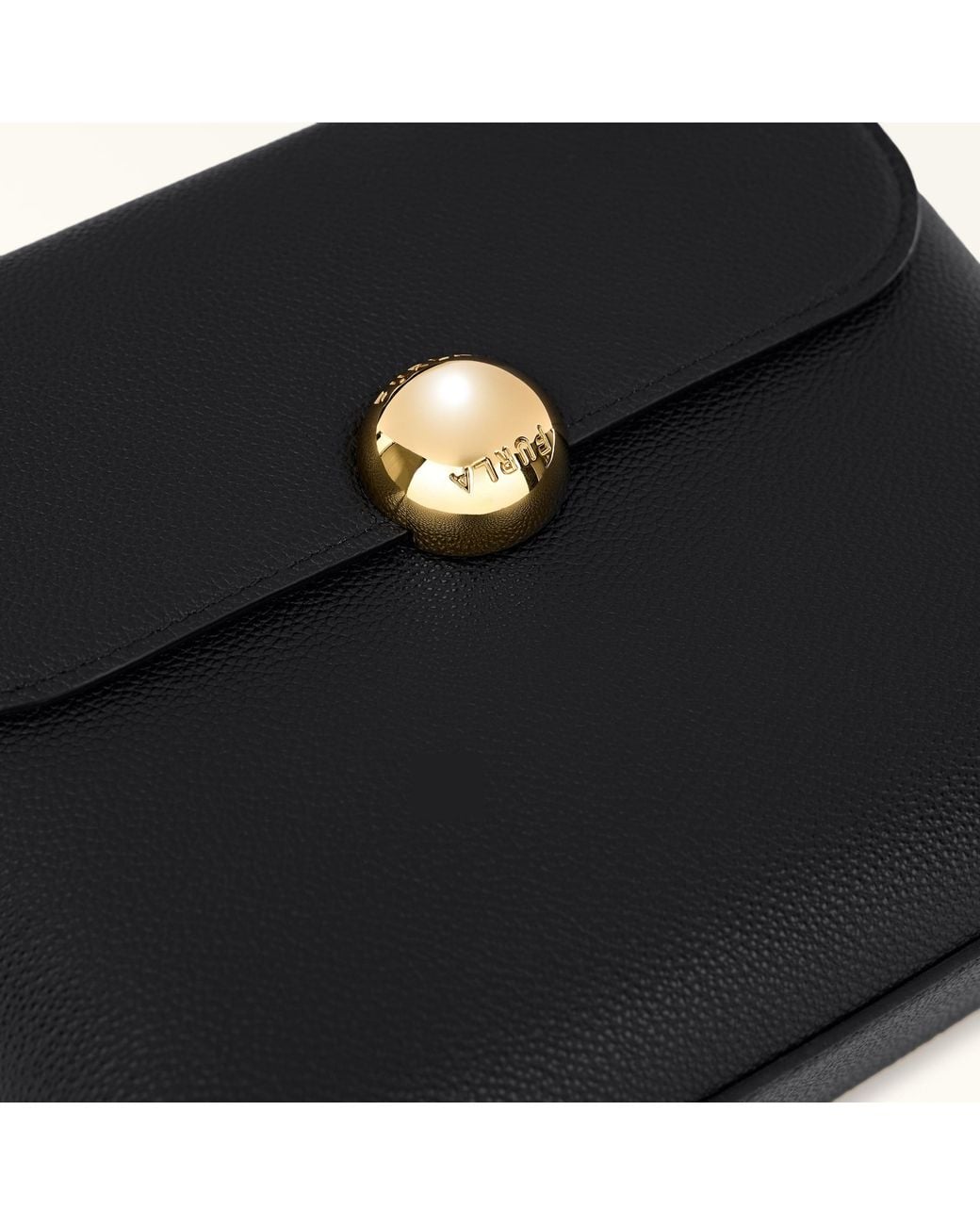 Furla Black Moonlight Top Handle Nero Night Calf Leather
