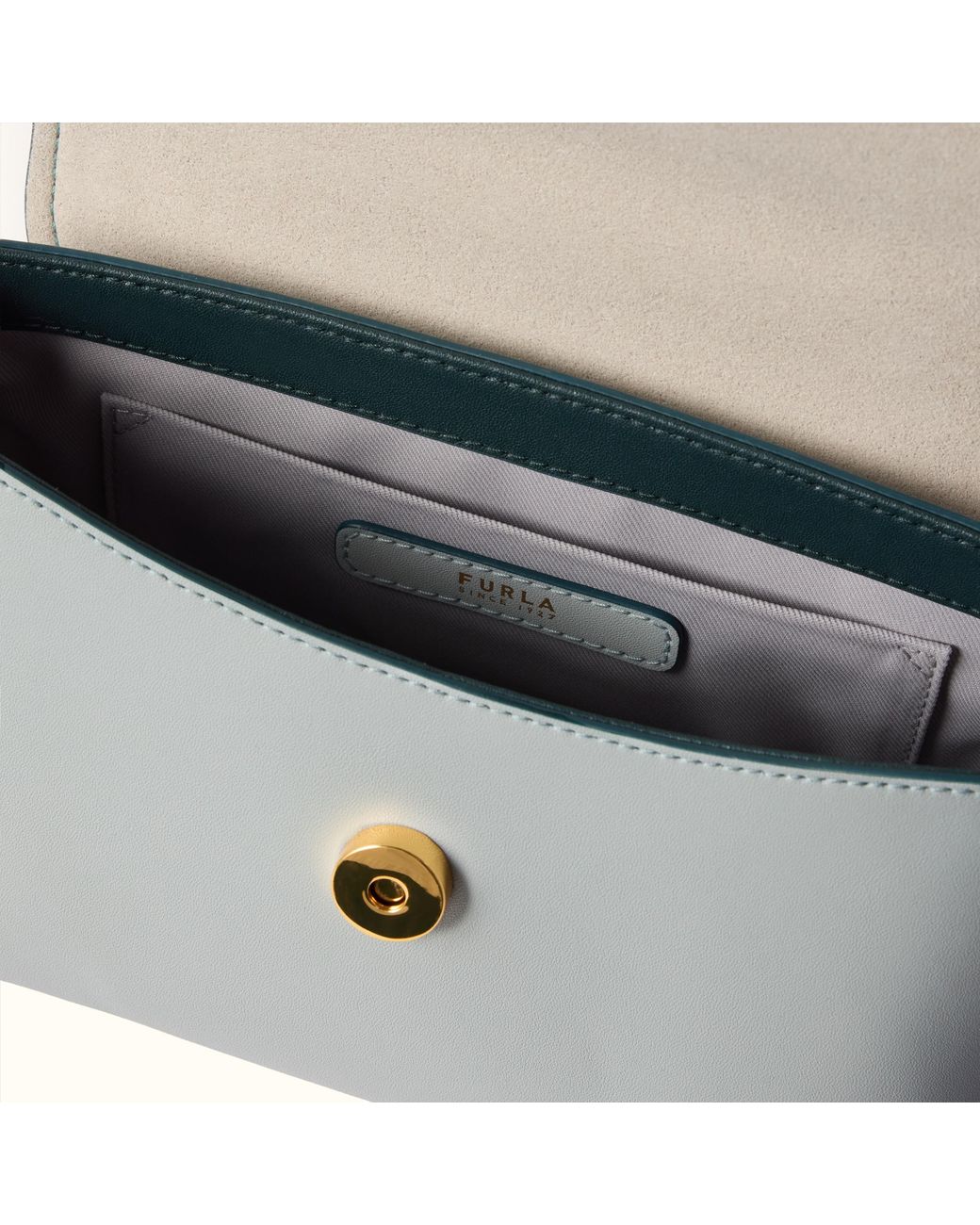 Furla Green Moonlight Top Handle Toni Edera Colourblock Sydney Calf Leather