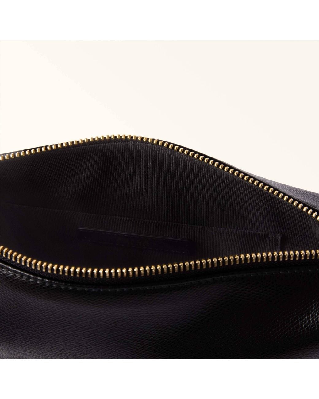 Furla Black Tonie Shoulder Bag Xl Nero Ares Soft Textured Leather