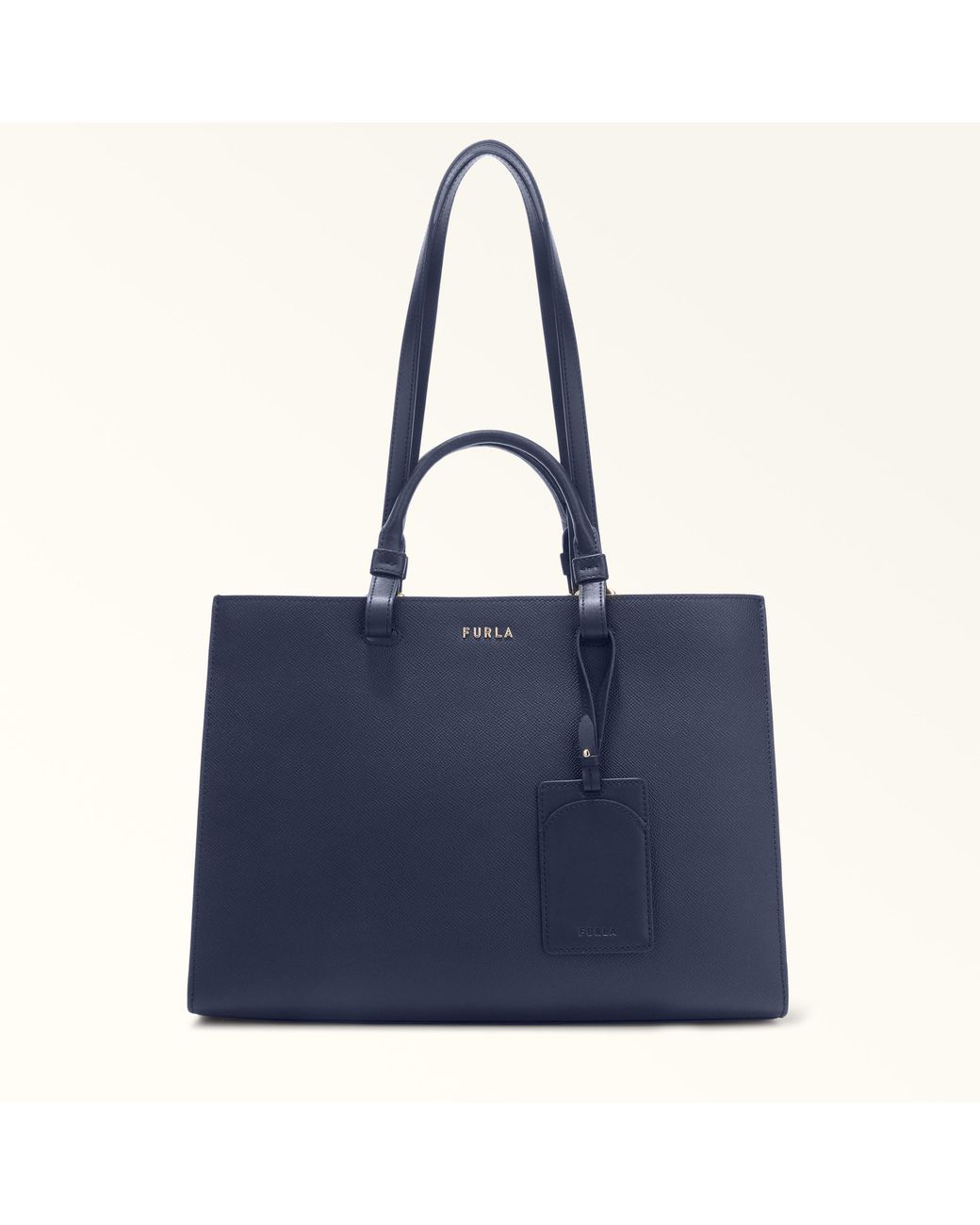 Furla Blue Deva Tote Mediterraneo Andromeda Calf Leather