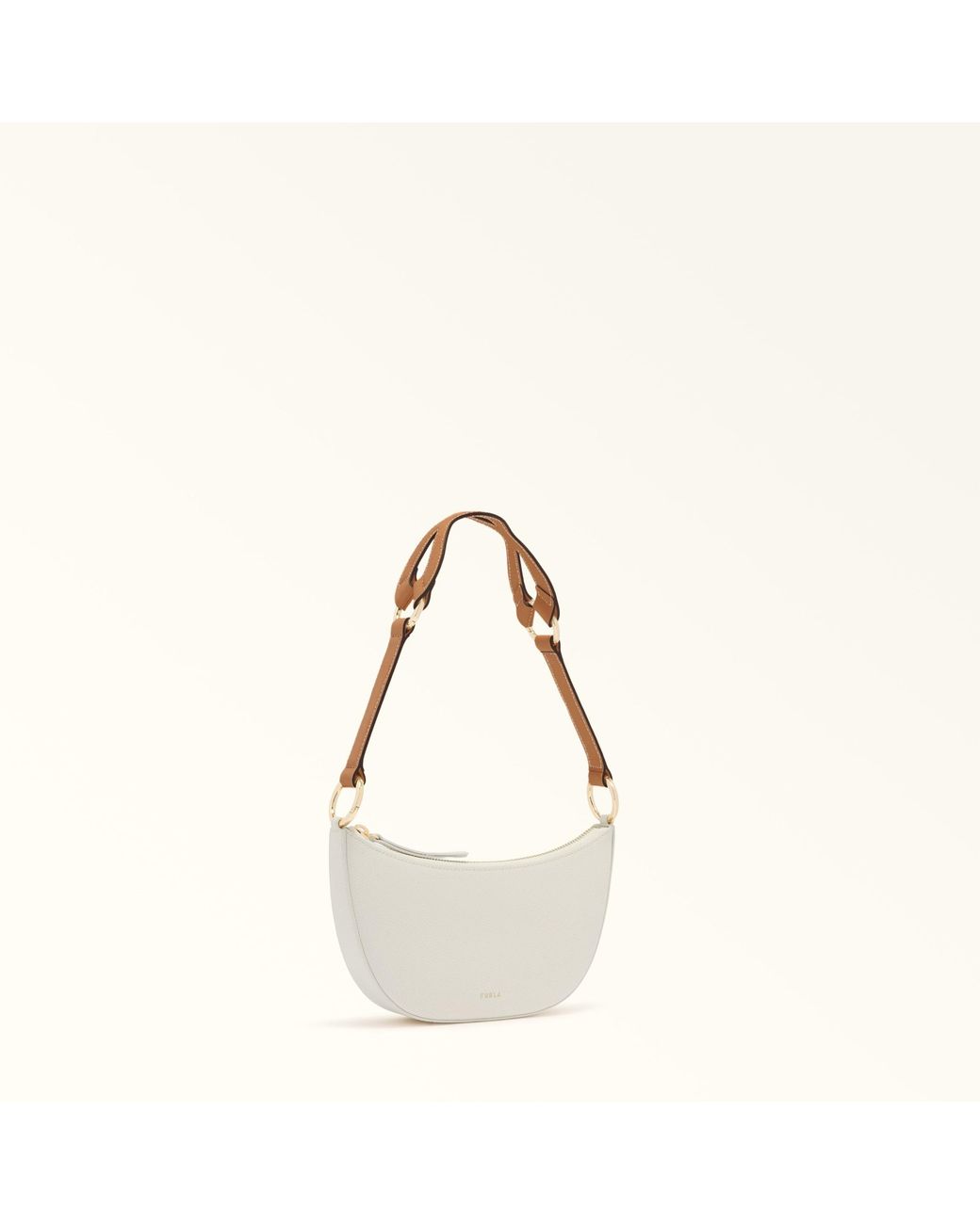 Furla Metallic Fiona Shoulder Strap Brandy Sidney Calf Leather