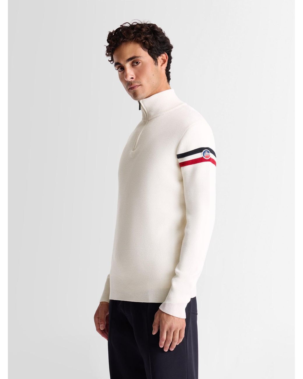 Fusalp White Wengen Sweater for men