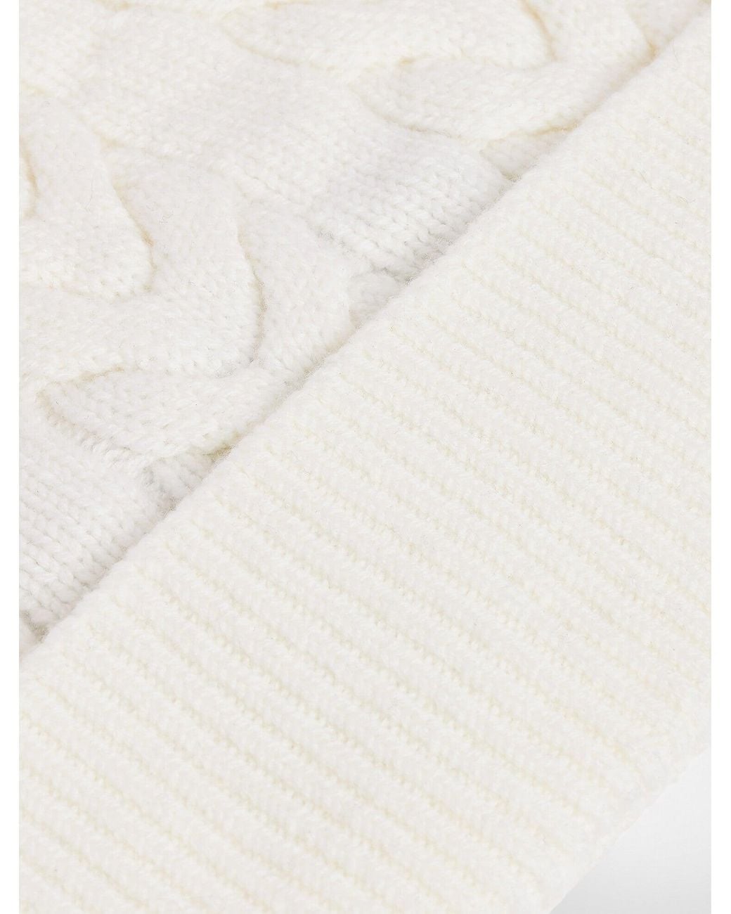 Fusalp White Cable Beanie