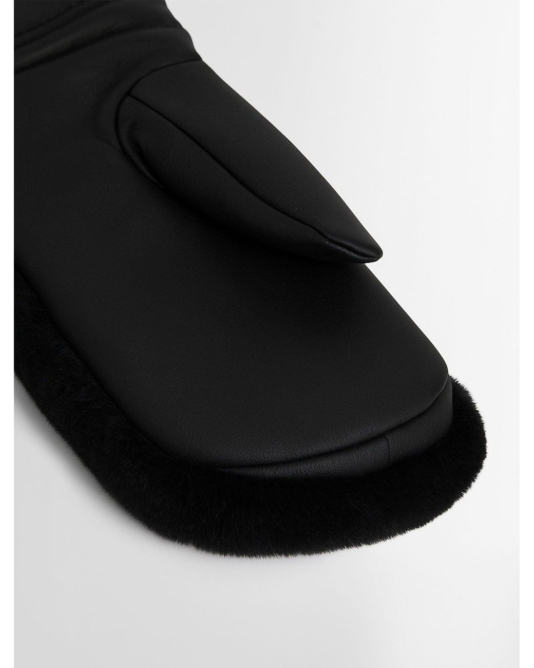 Fusalp Black Fake Fur Ski Gloves