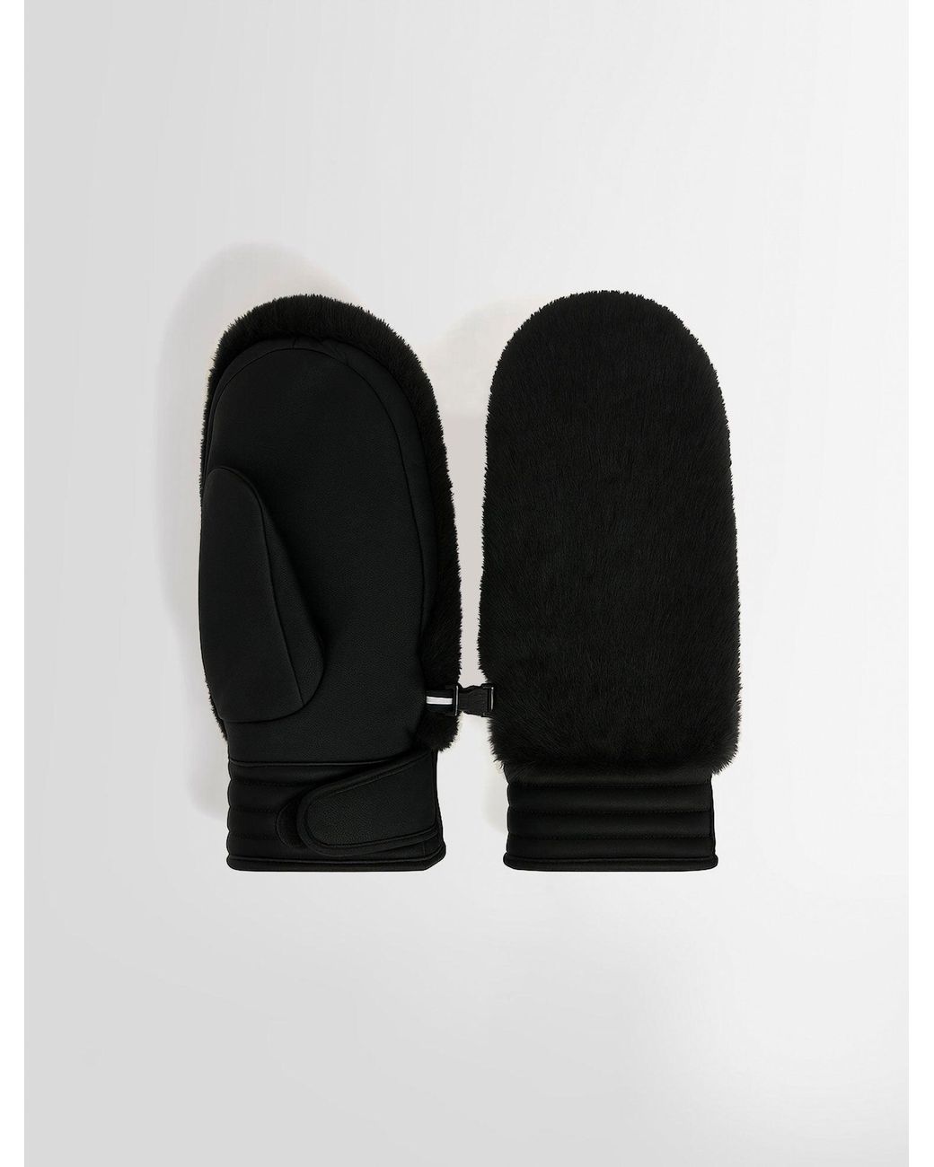 Fusalp Black Fake Fur Ski Gloves