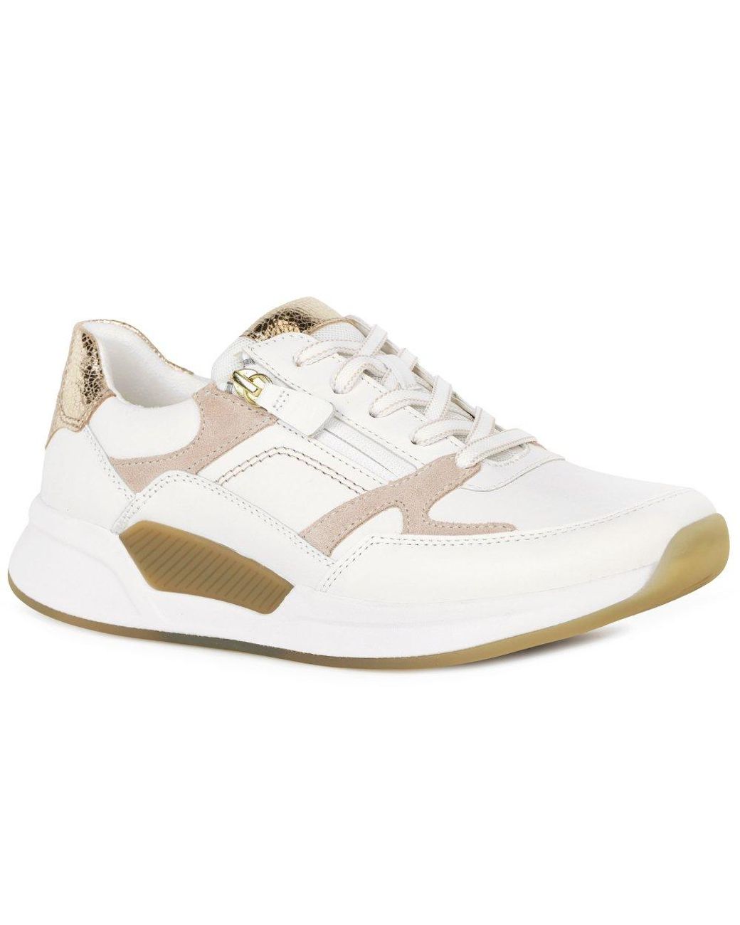 Gabor White Bravo Trainers