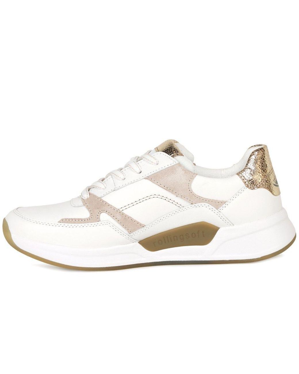 Gabor White Bravo Trainers
