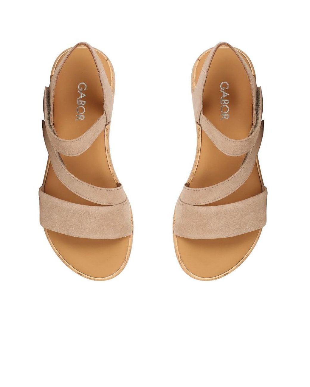 Gabor Brown Oporto Sandals Colour: Sand Suede (Kork)