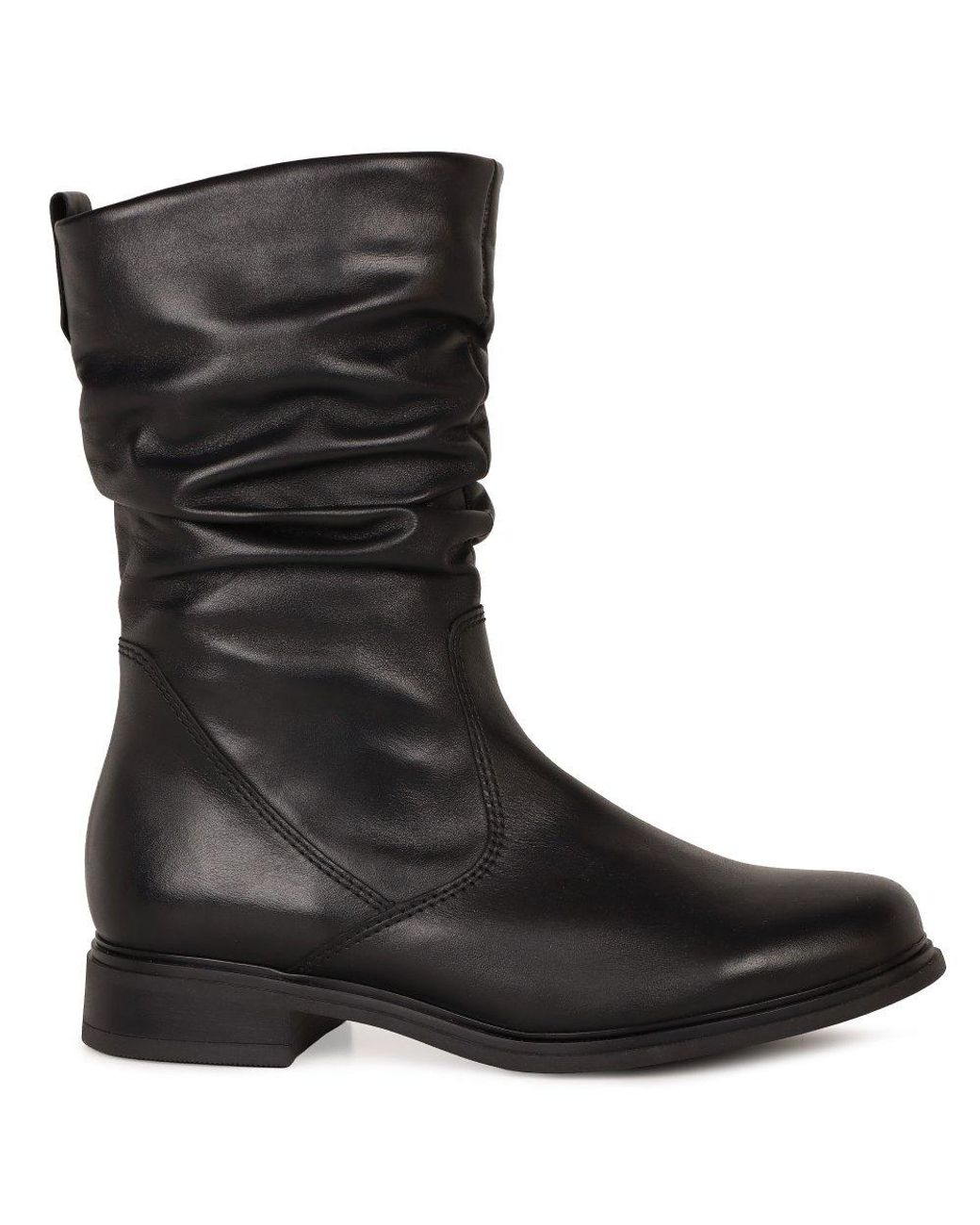 Gabor Black Hodie Calf Length Boots
