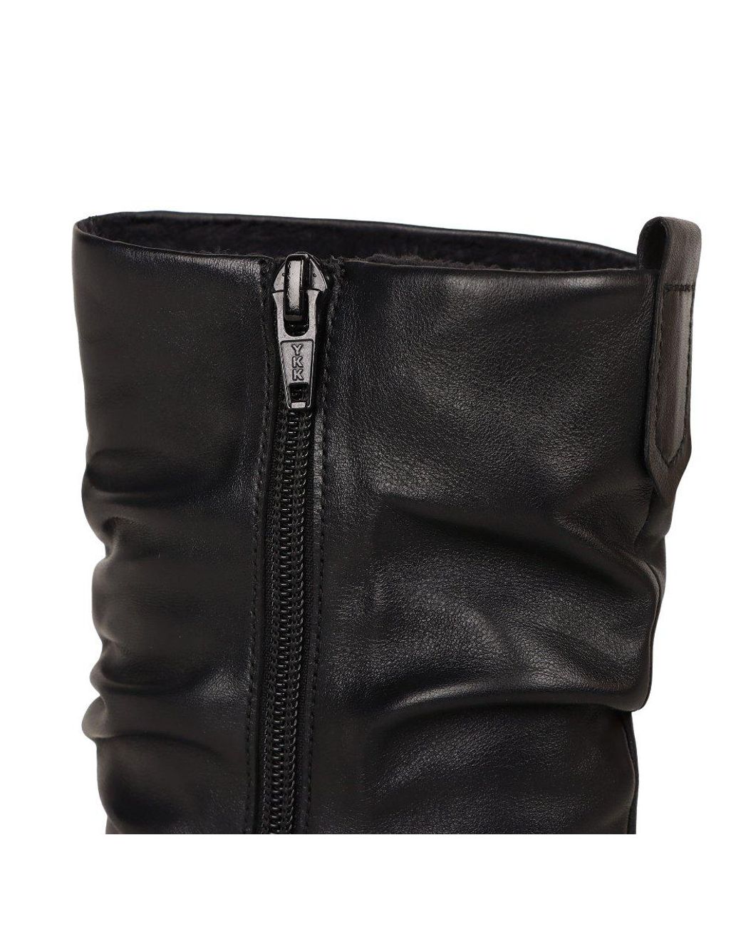 Gabor Black Hodie Calf Length Boots